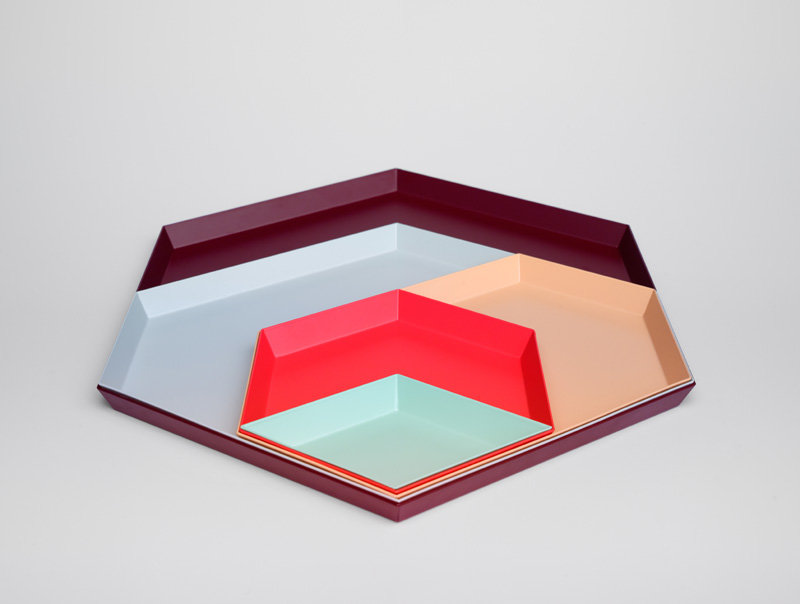 Tablett Kaleido XS Metall Rot