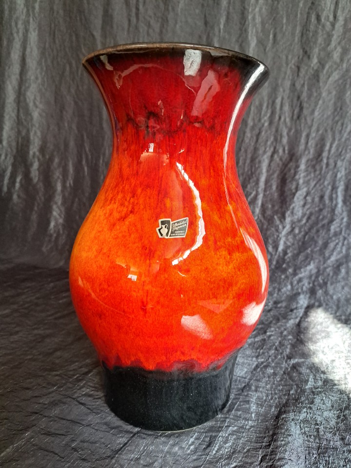 Vintage Vase Keramik Orange