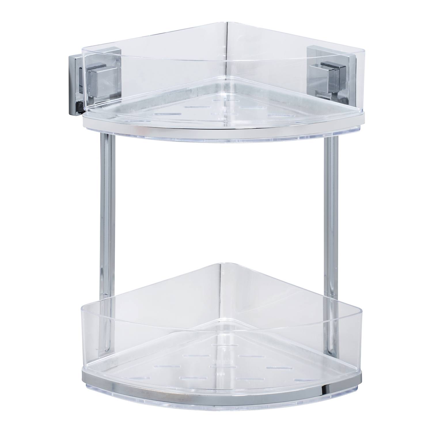 Eckregal Vacuum-Loc Quadro I Edelstahl rostfrei / ABS Chrom