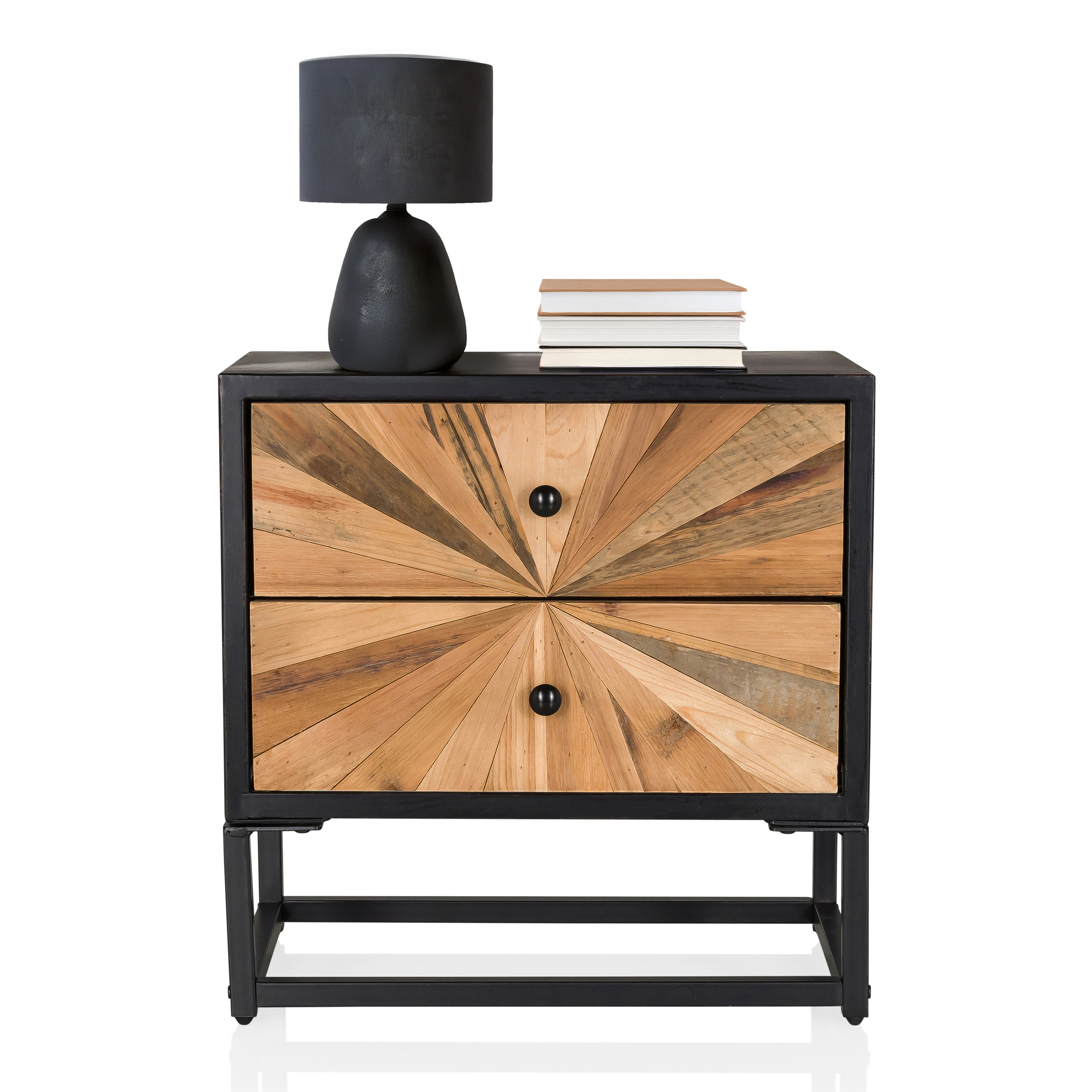 SANTJAGO BLACK SUN Side table fir wood