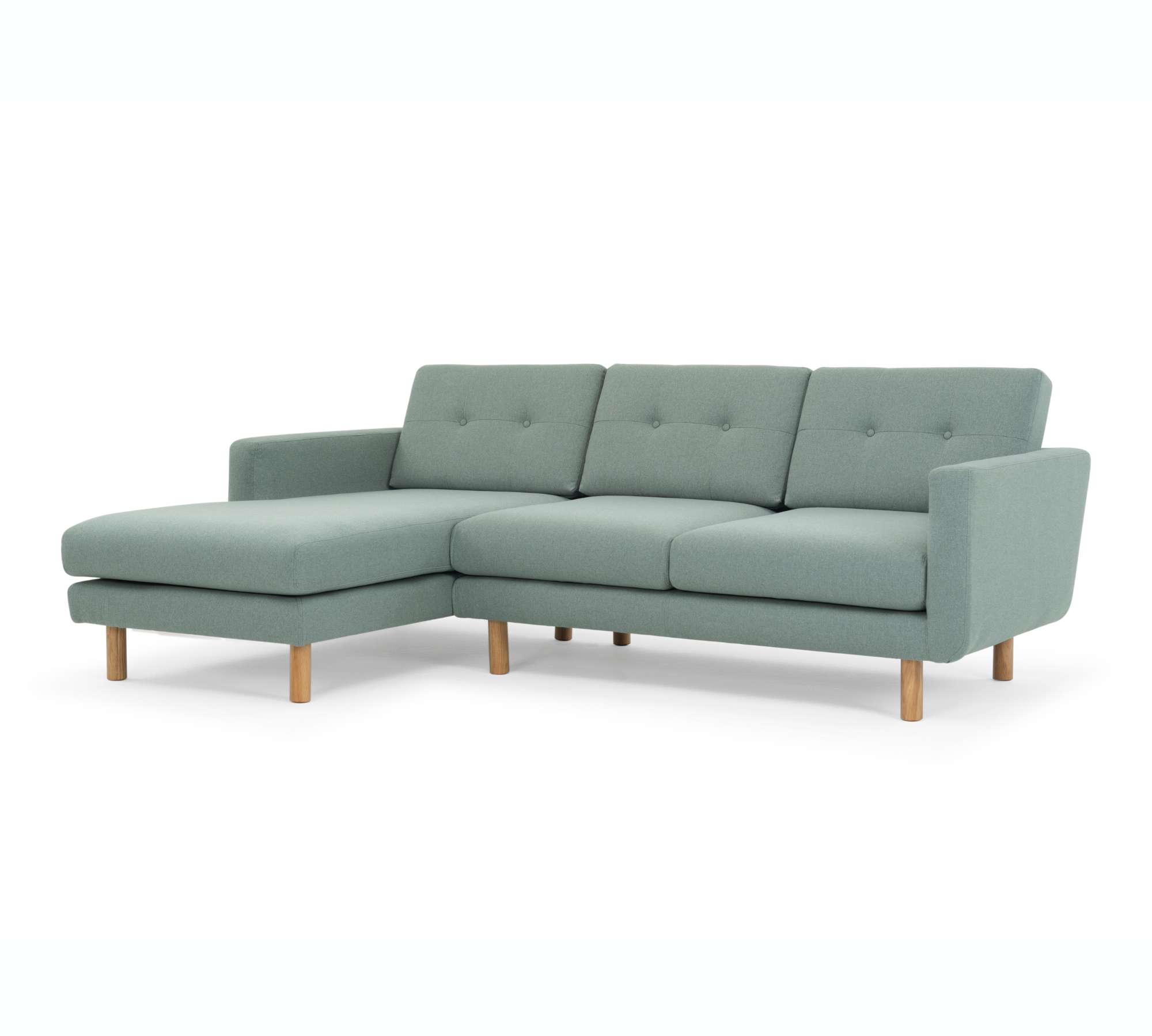 Conrad Sofa Récamiere Links Fabio Grey Green