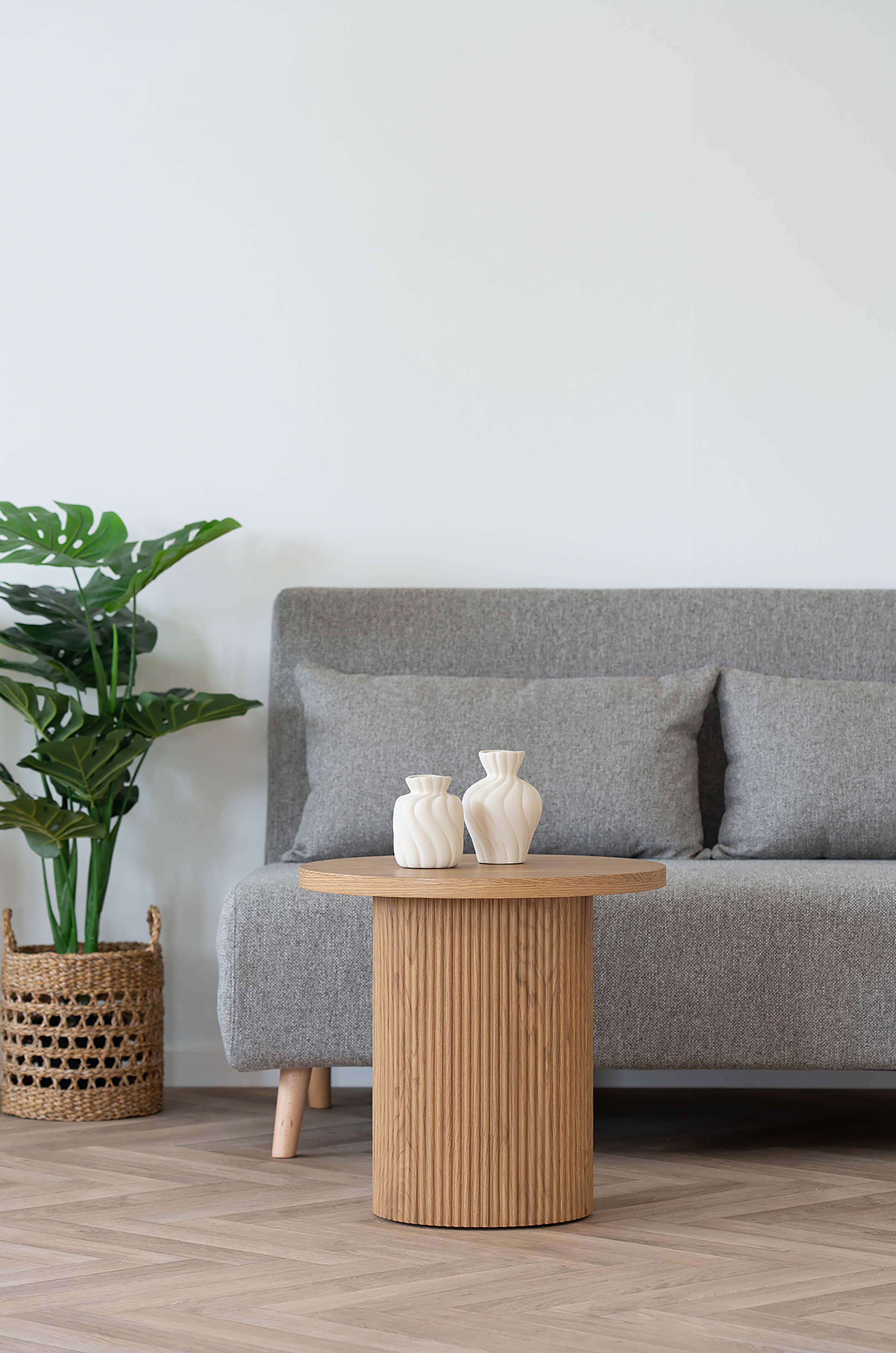 Pupuh Vase Set 2-piece Ceramic White