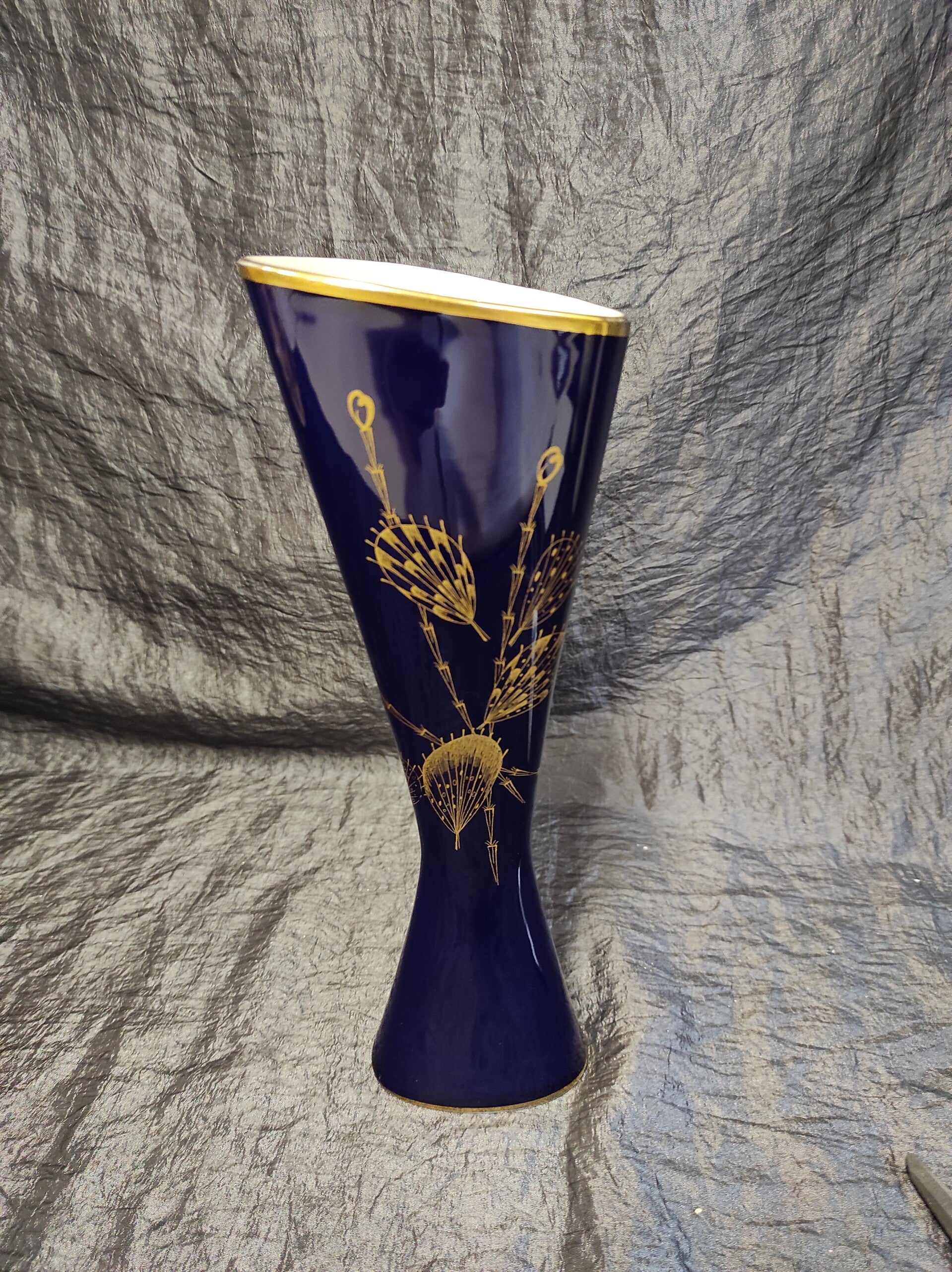 Vintage Vase Porzellan Blau