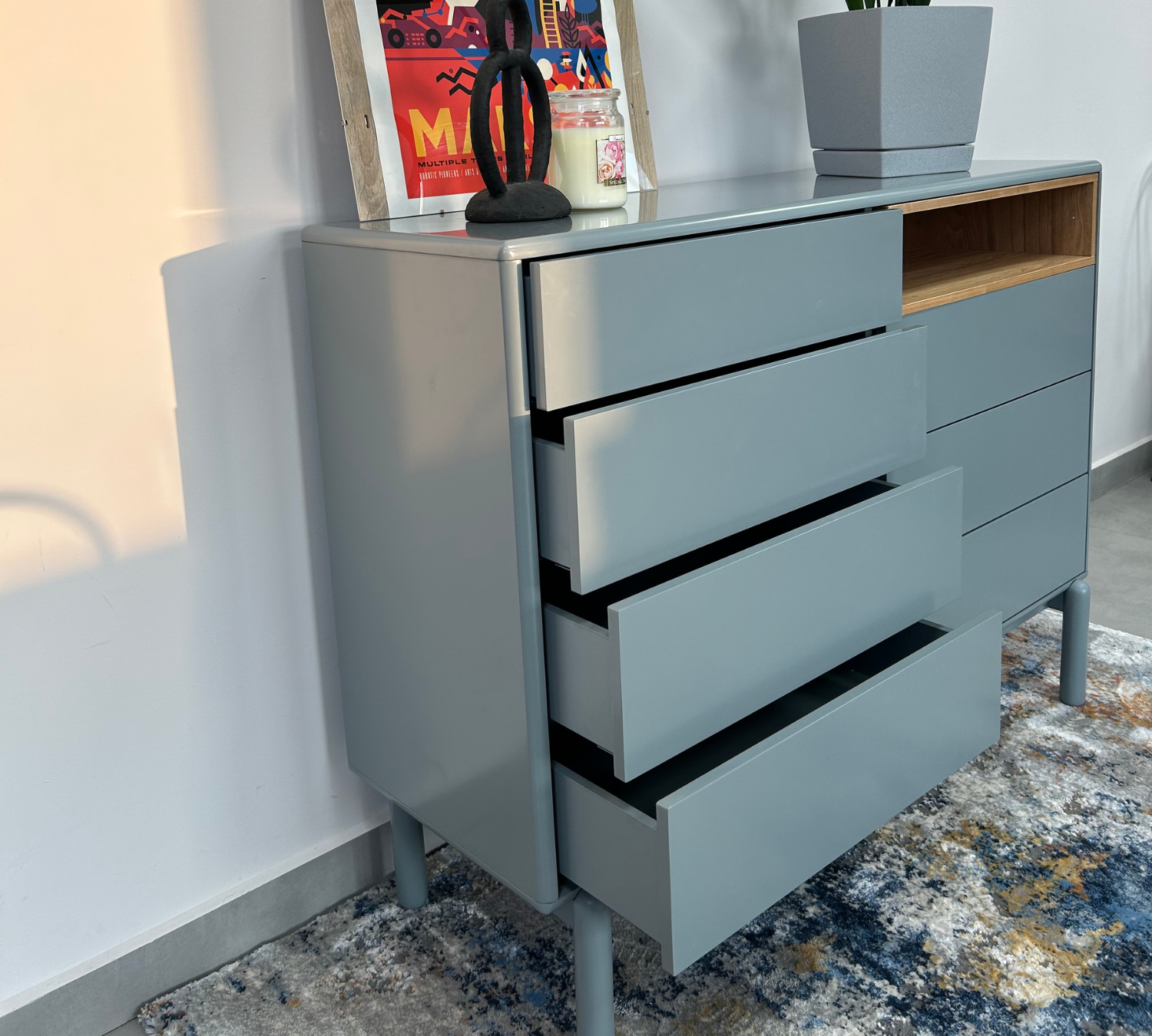 Corvo Kommode Holz Grau