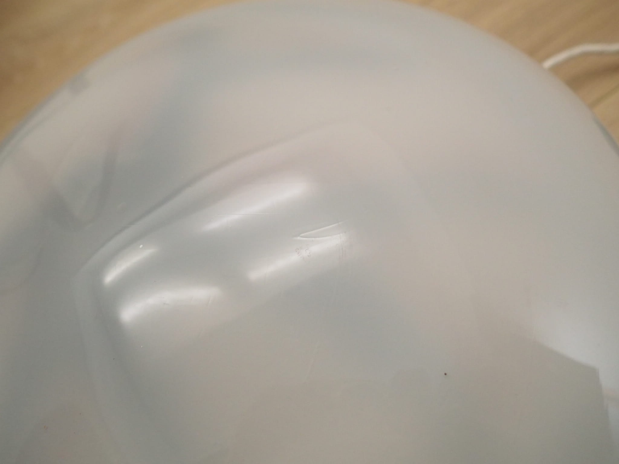 Vintage Pendant Lamp Glass White 1970s
