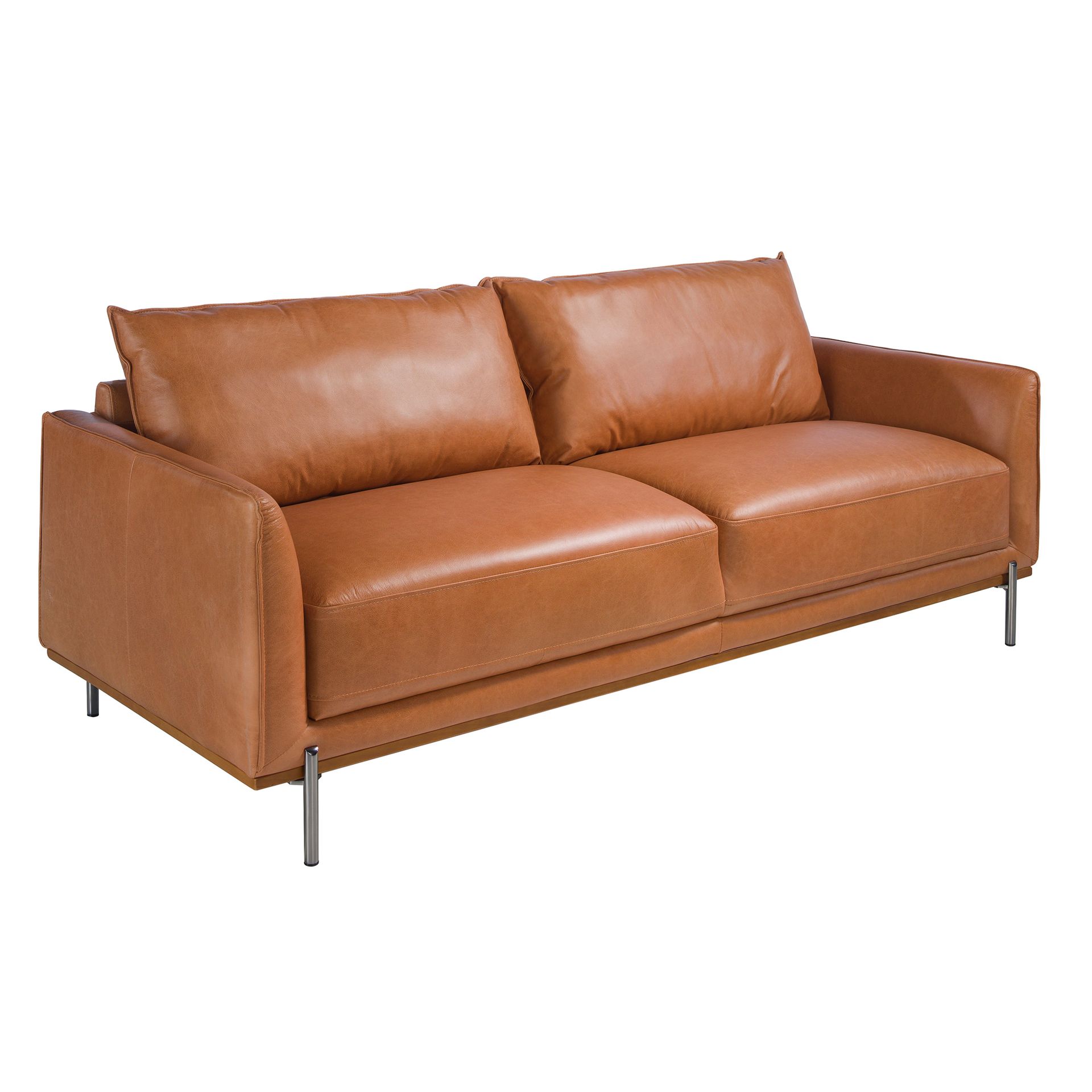3-Sitzer Sofa in braunem Leder 6130