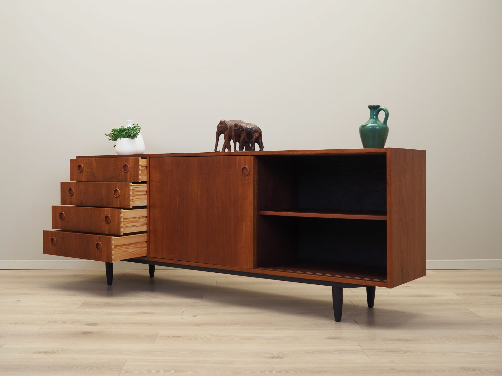Vintage Sideboard Teak wood Brown 1970s