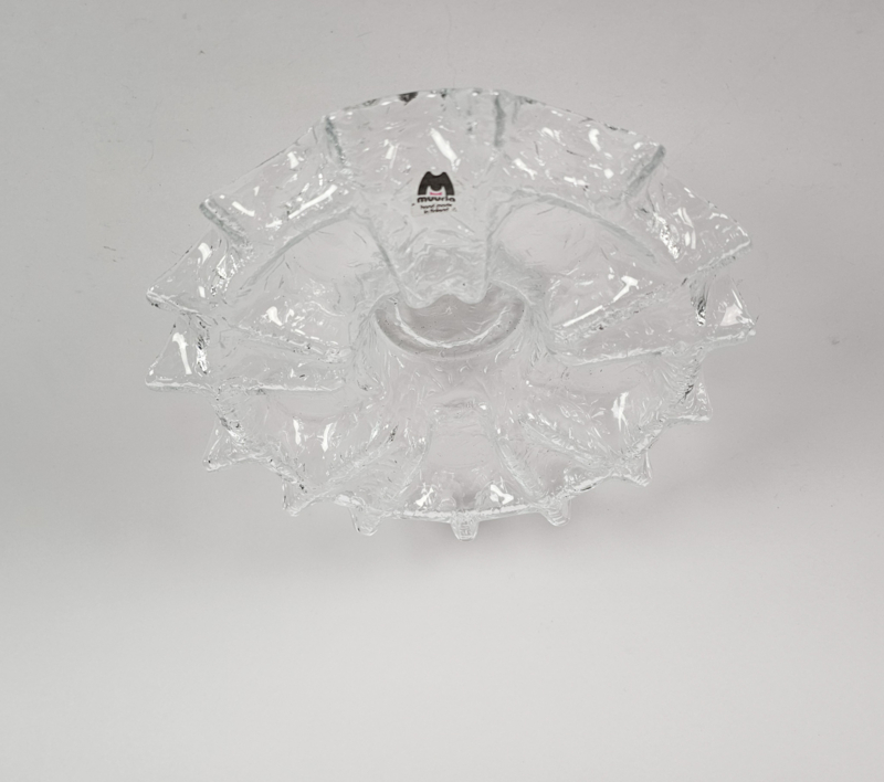 Vintage Teelichthalter Glas Transparent 1960er Jahre 