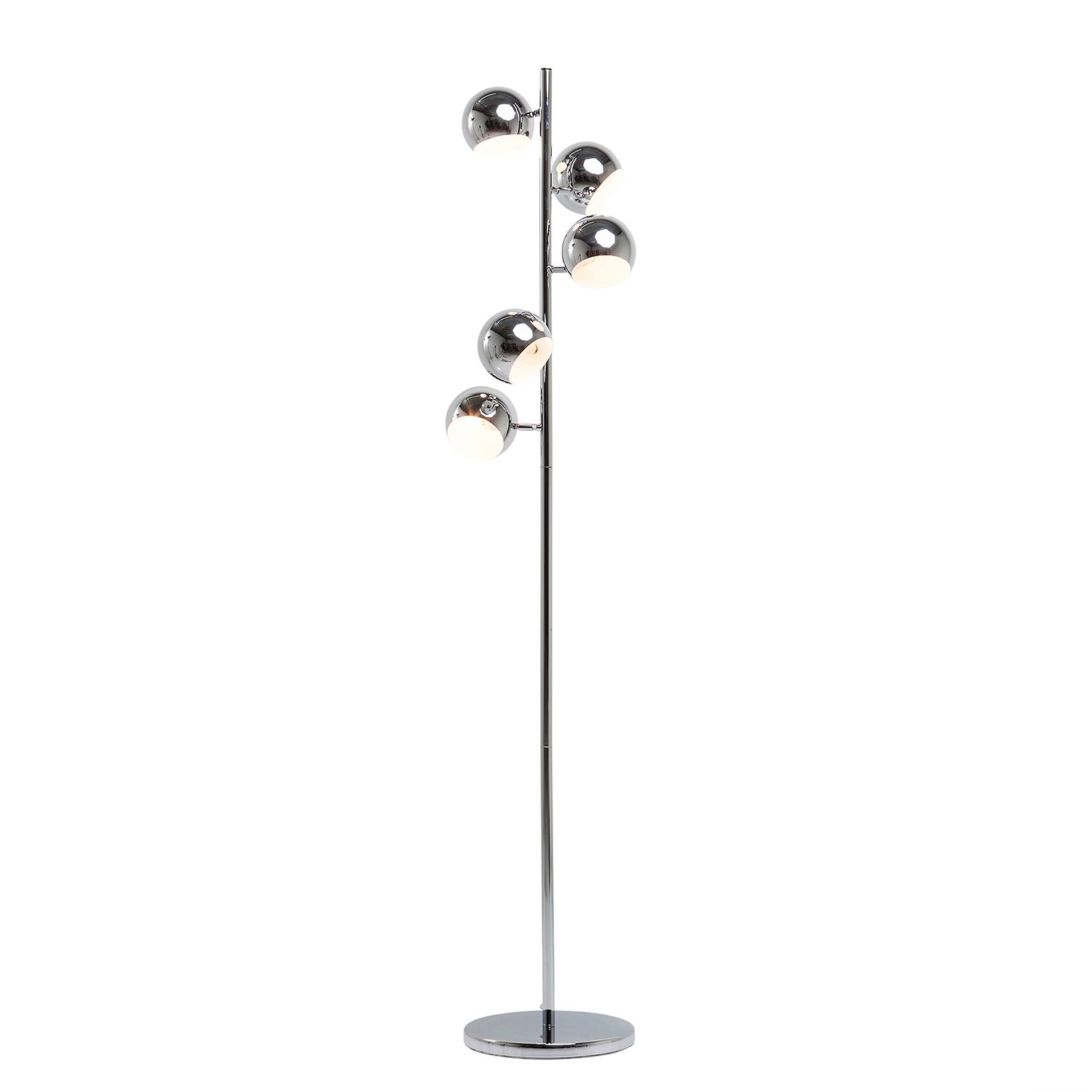 5-Flammig Stehleuchte Calotta Chrome Stahl