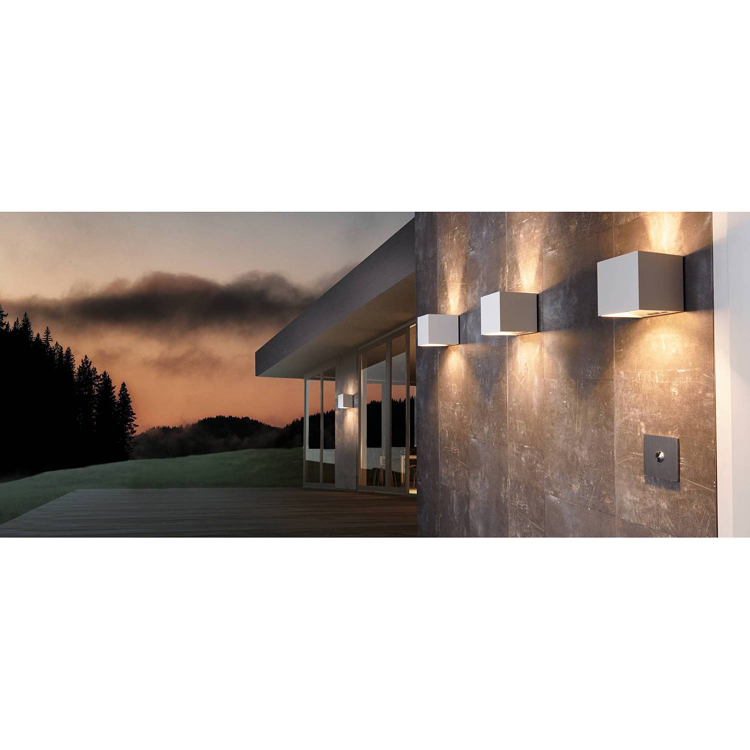 Calpino LED-Wandleuchte Aluminium Weiß 2-flammig