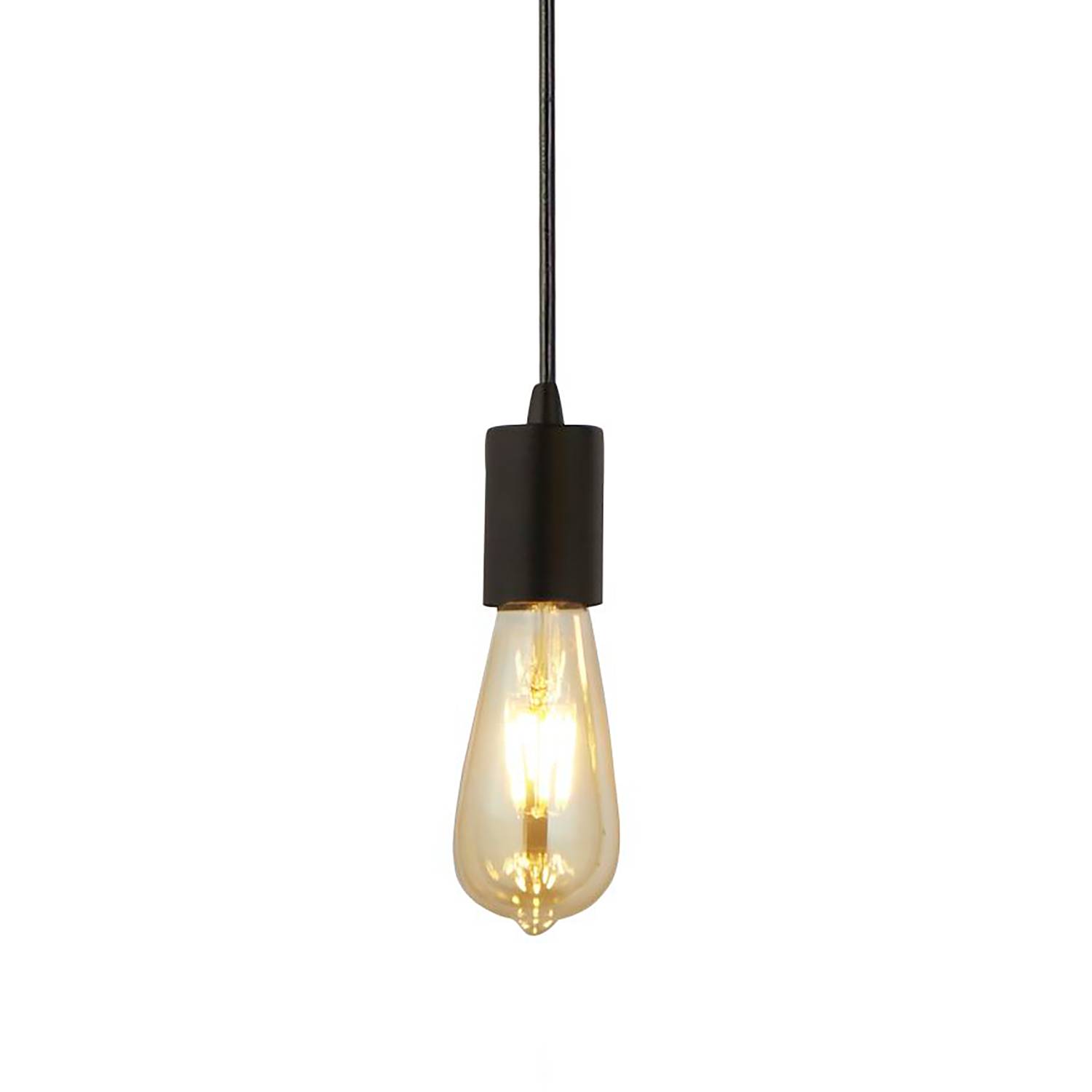 Squiggle Pendelleuchte Stahl Schwarz 1-flammig