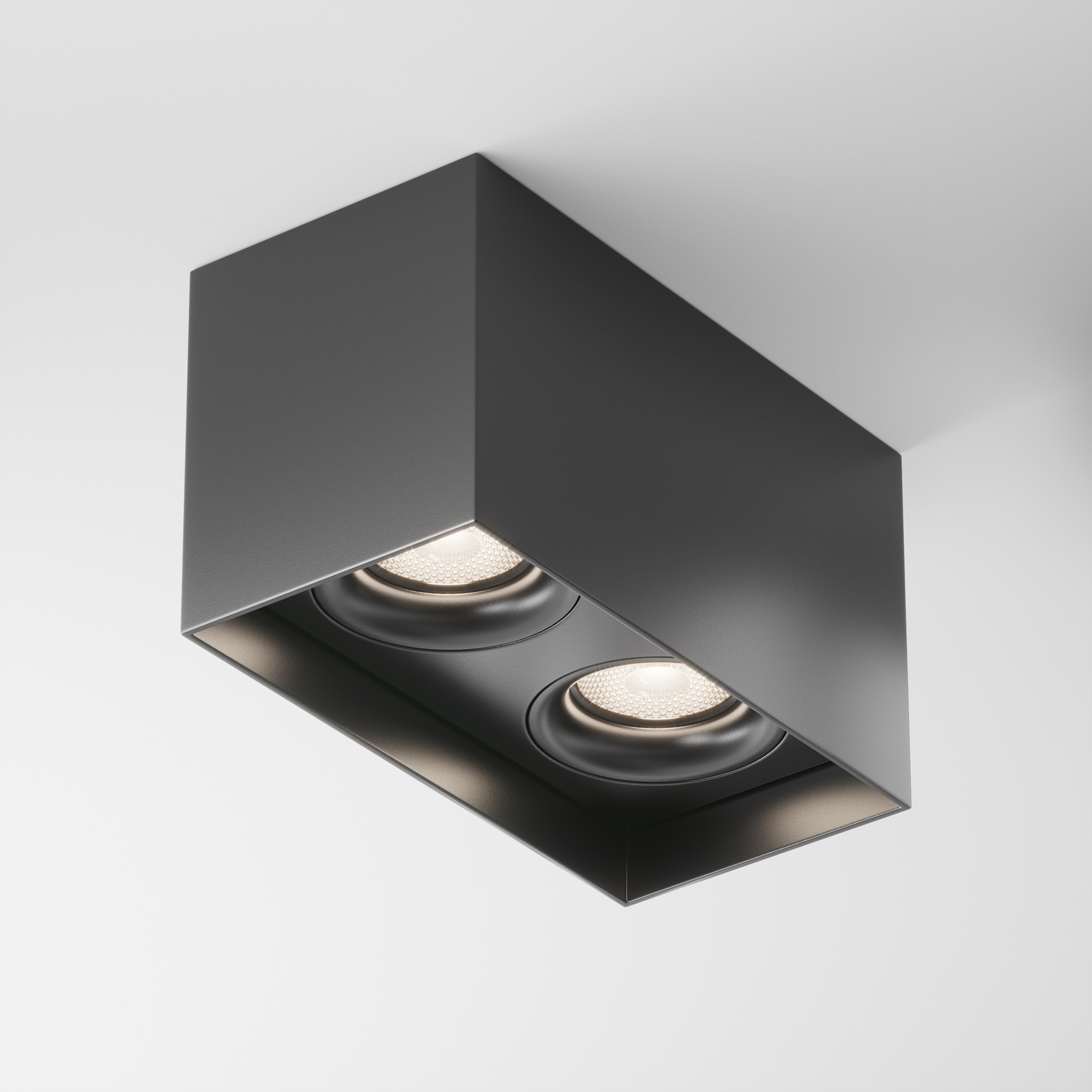 Flat Ceiling light Aluminium Black