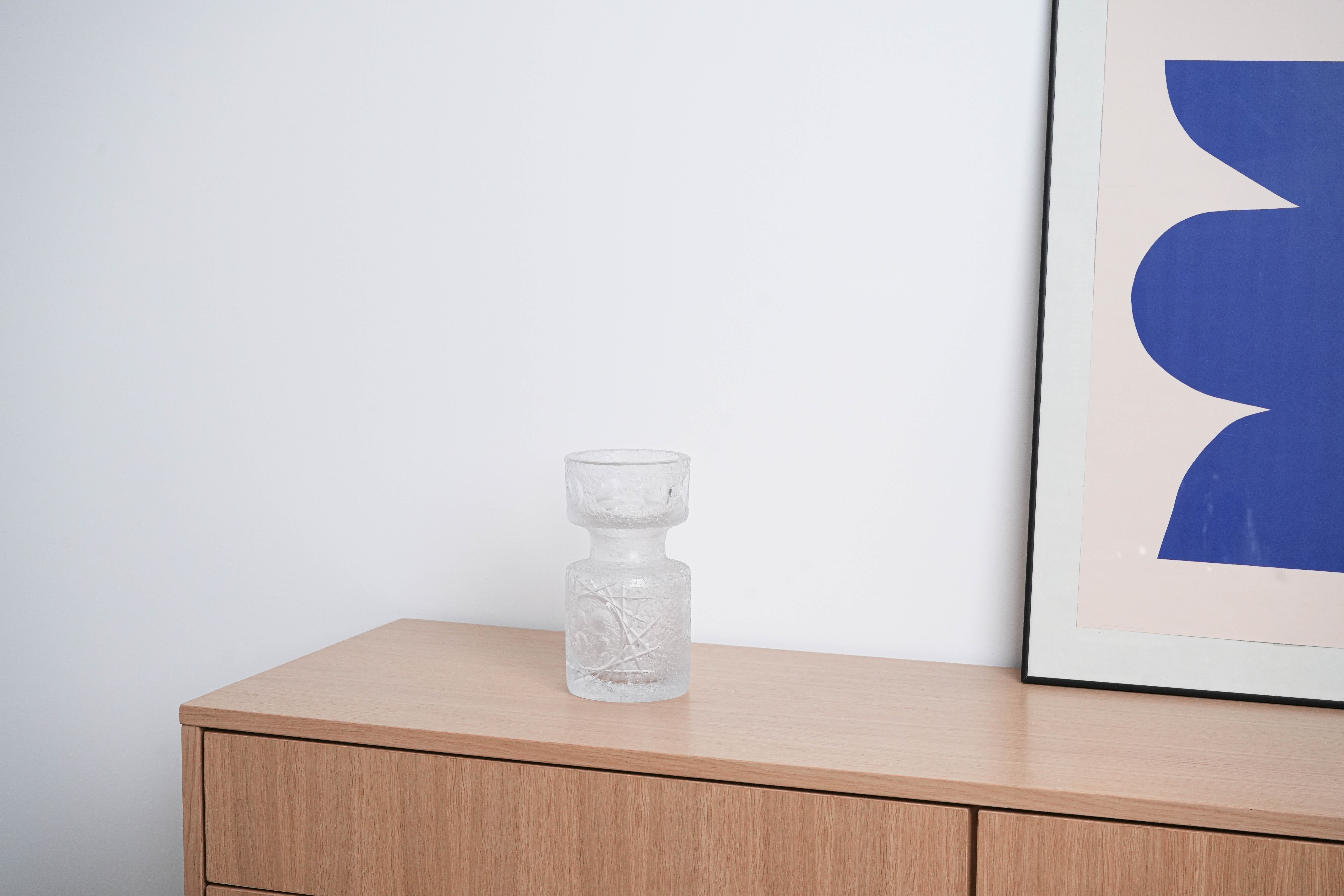 Glass vase Transparent 1960s