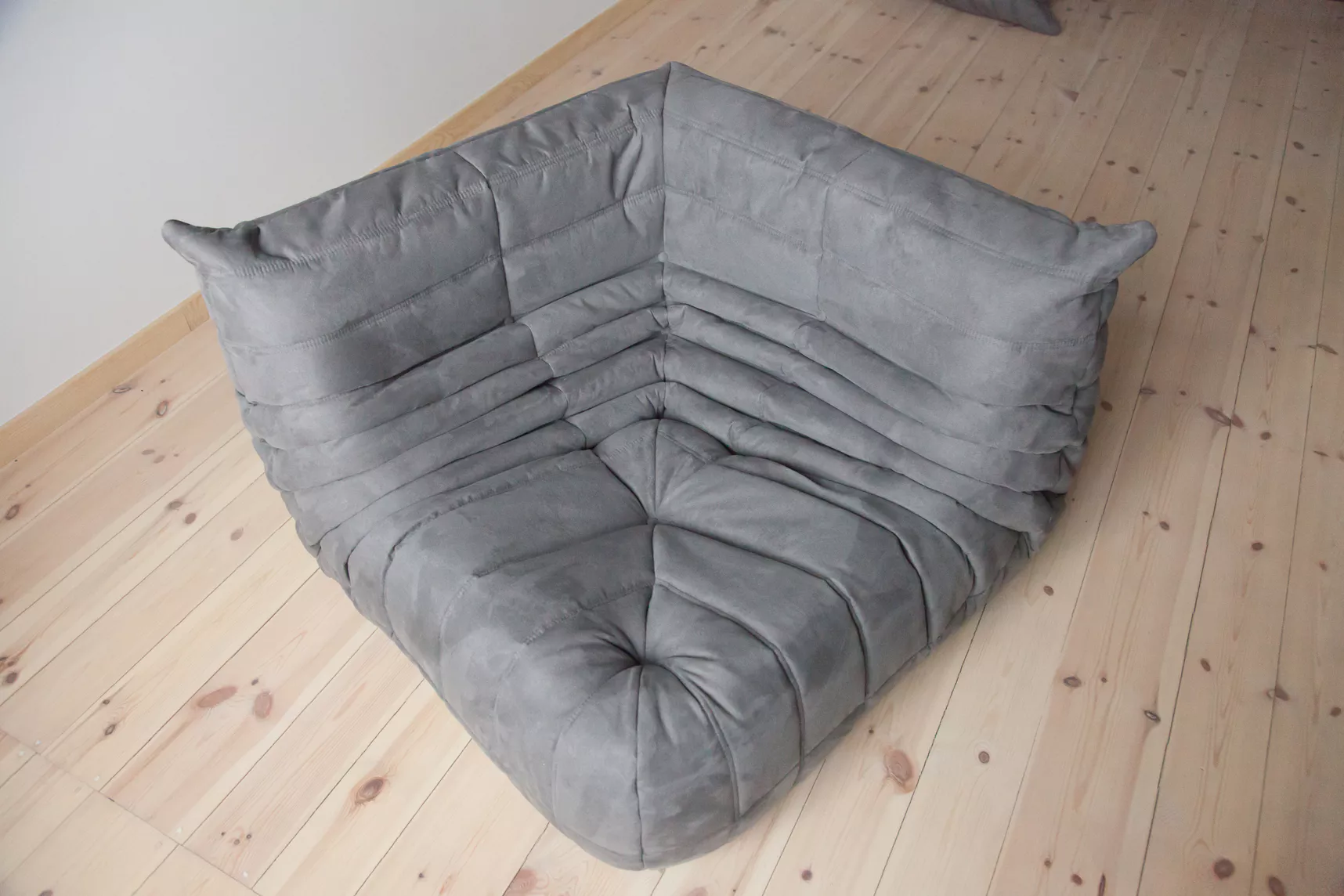 Togo Divano angolare Tessuto Grigio