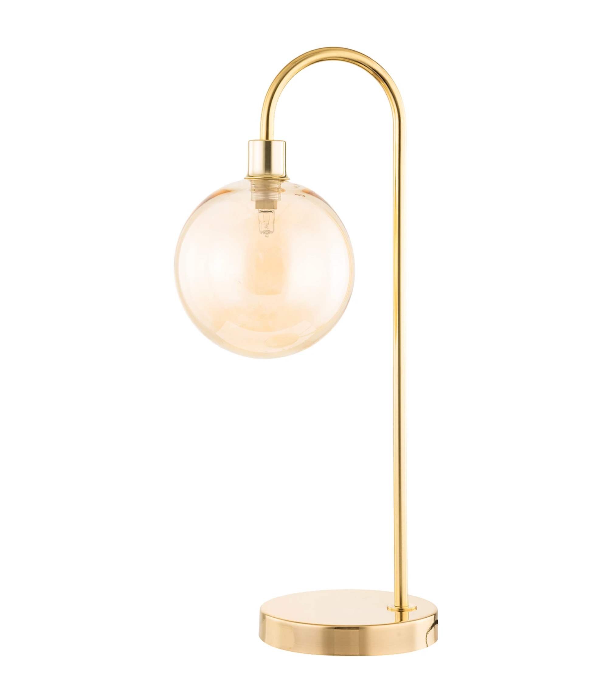 Tischlampe 1-flammig Glas Metall