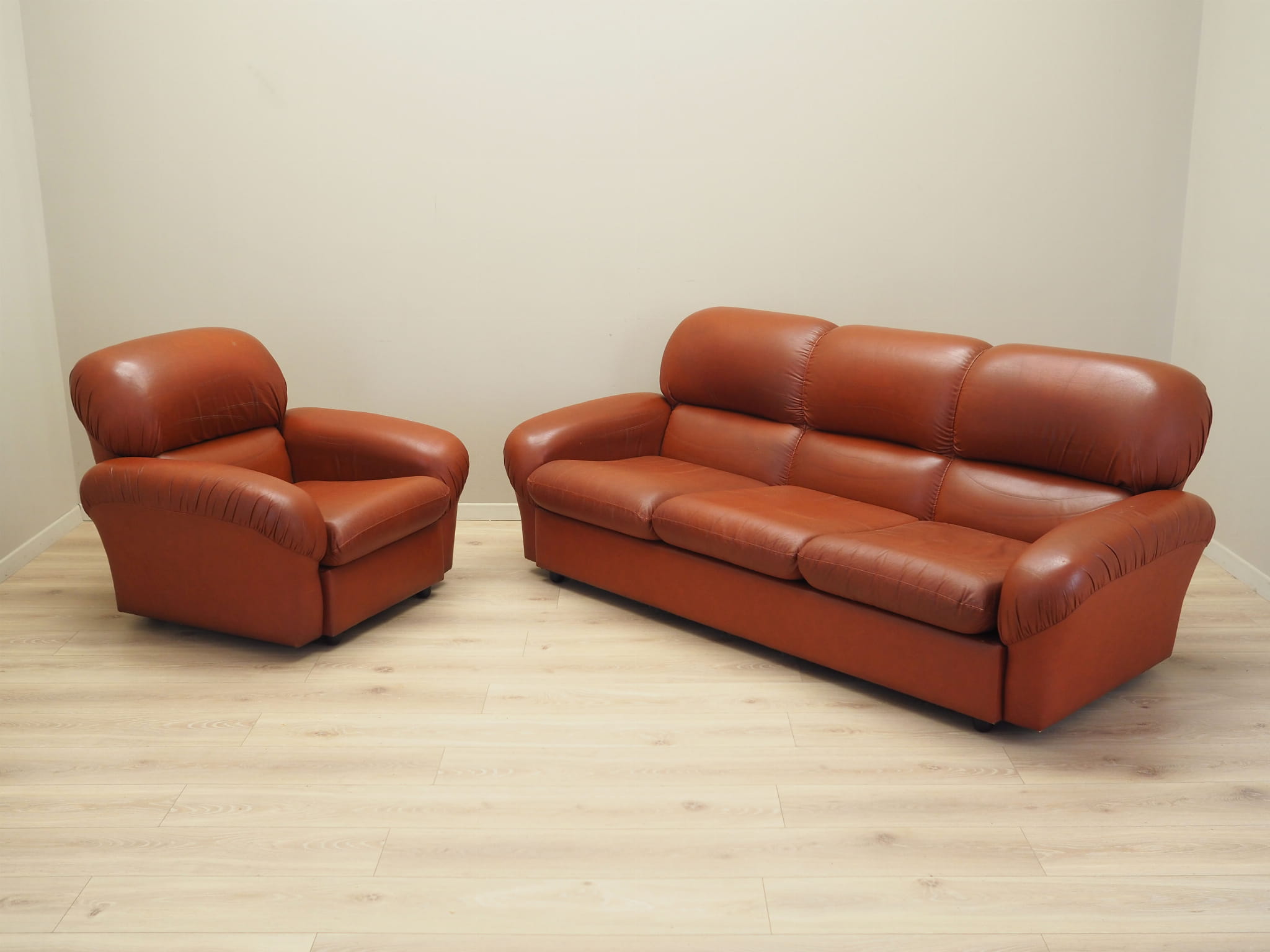 Wohnzimmer-Set Braun 1960er Jahre