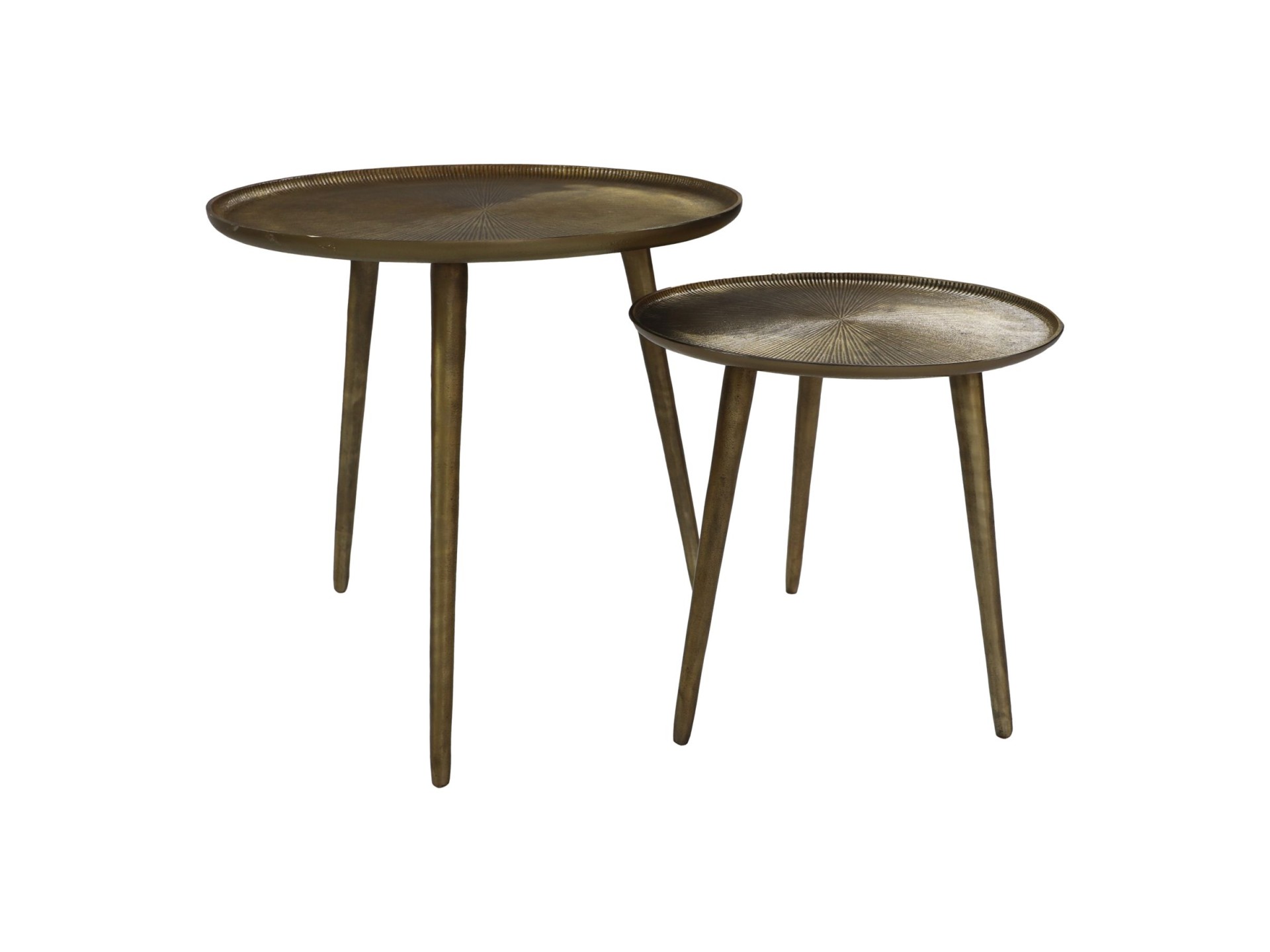2x Runder Beistelltisch Metall