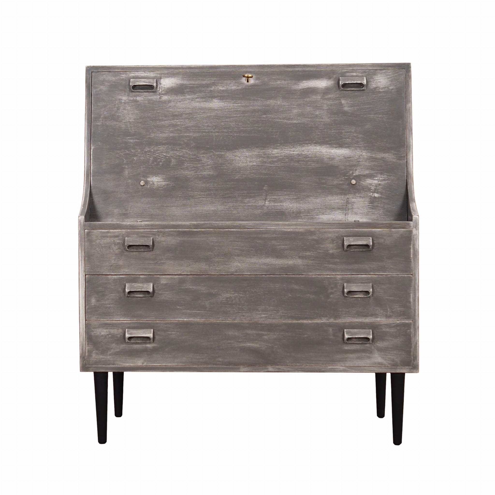 Secretaire legno grigio anni '60