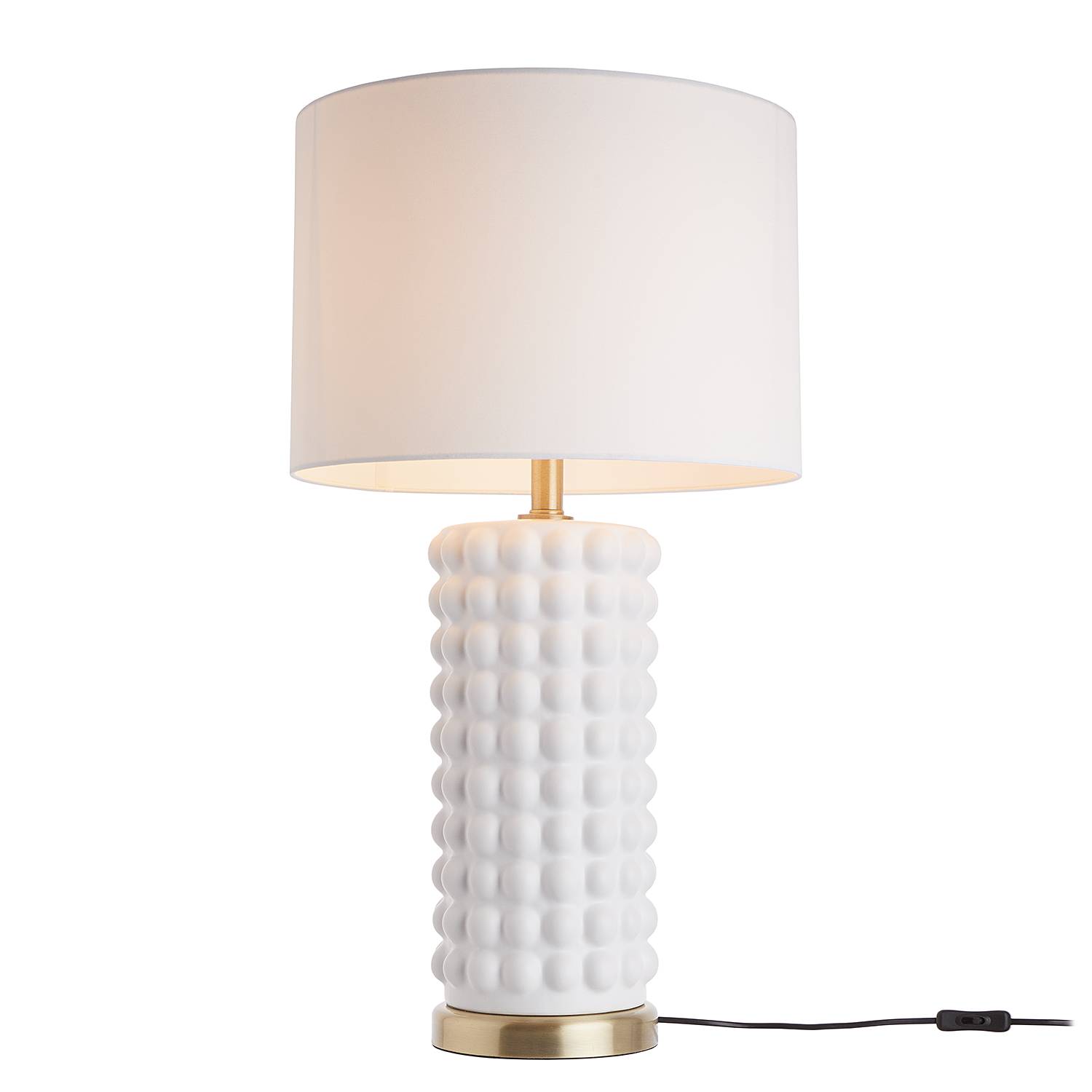 SCULPTURE Tischleuchte Keramik Metall Beige