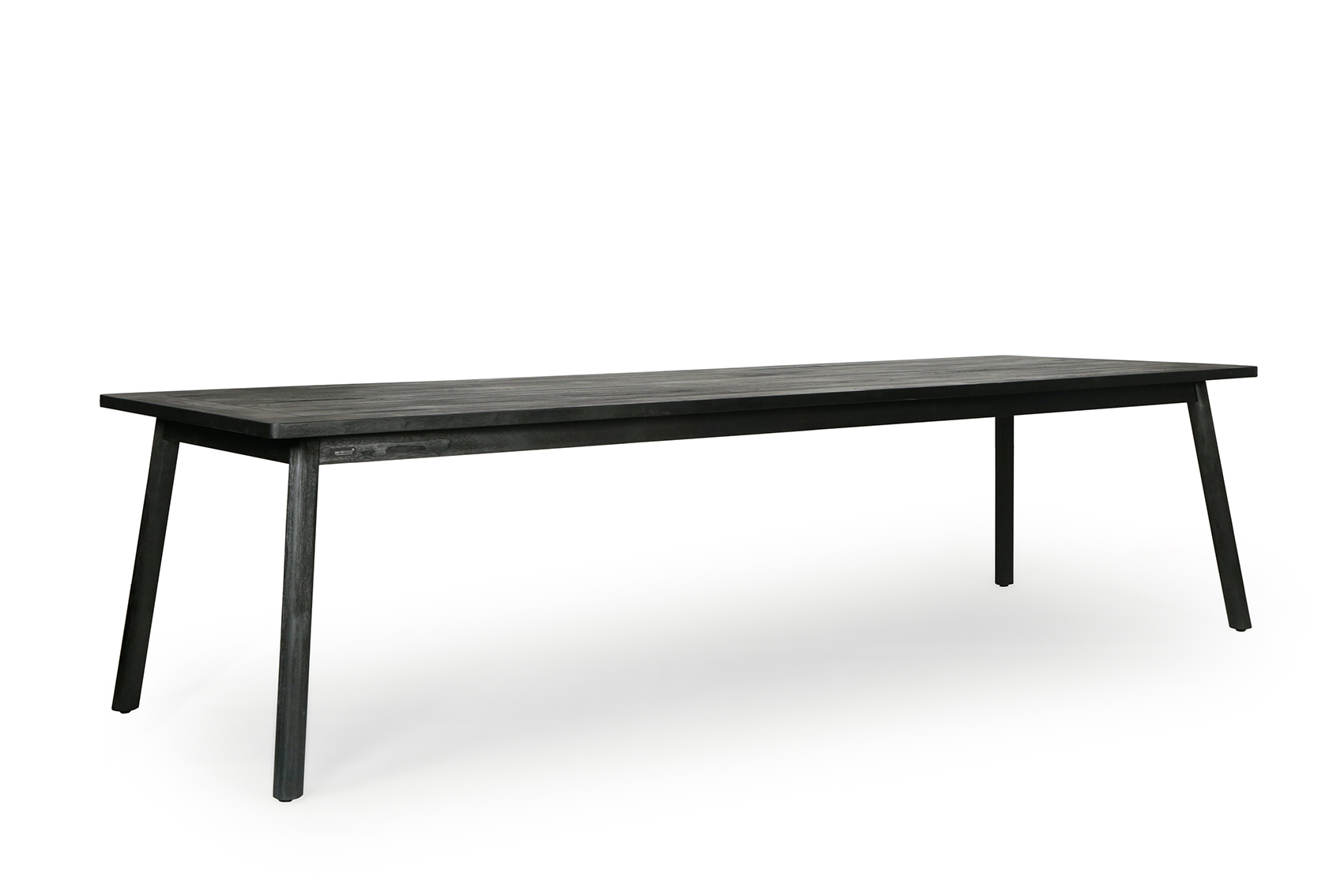NERO Esstisch Teakholz Schwarz 300x100 cm