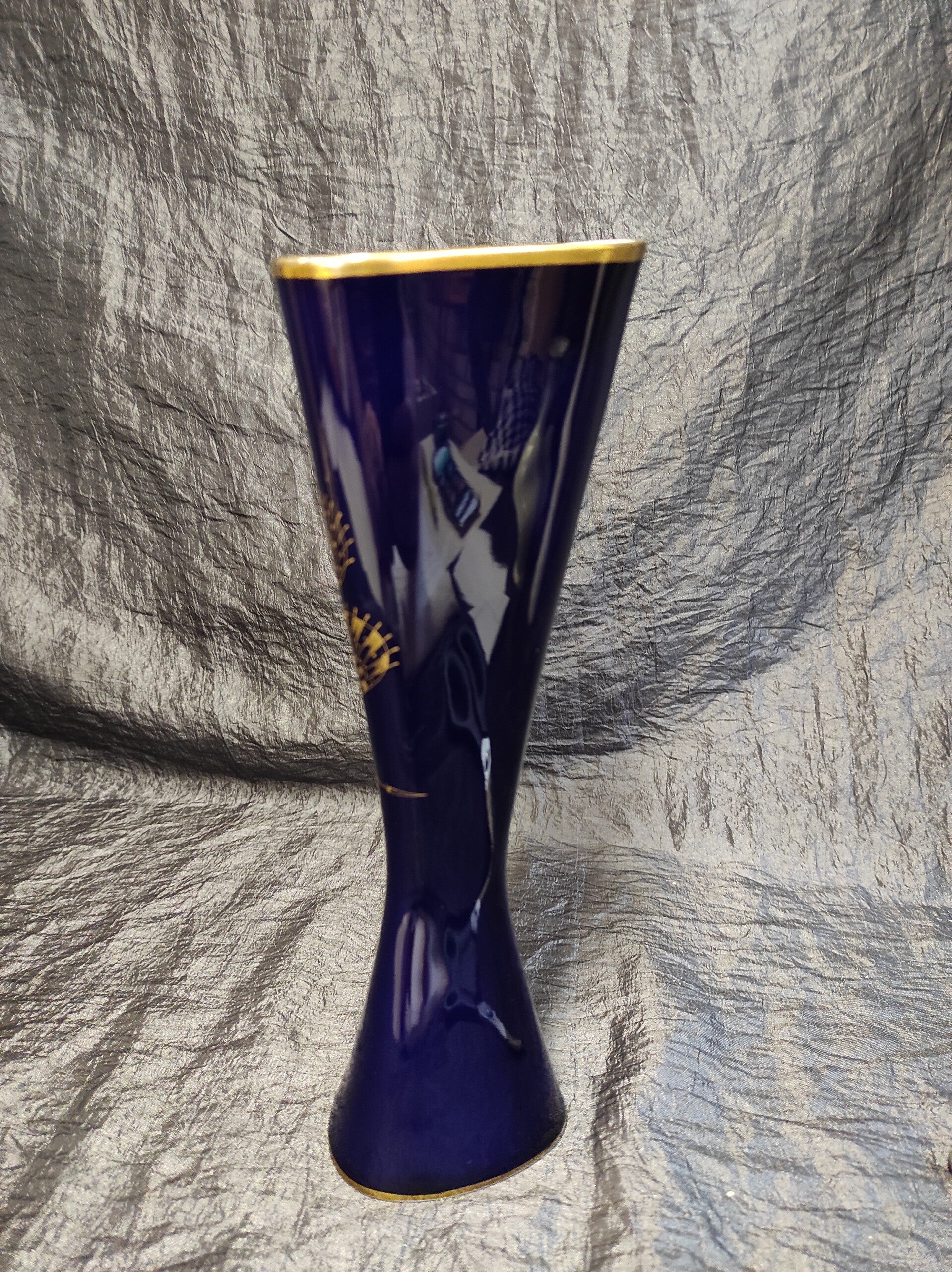 Vintage Vase Porzellan Blau
