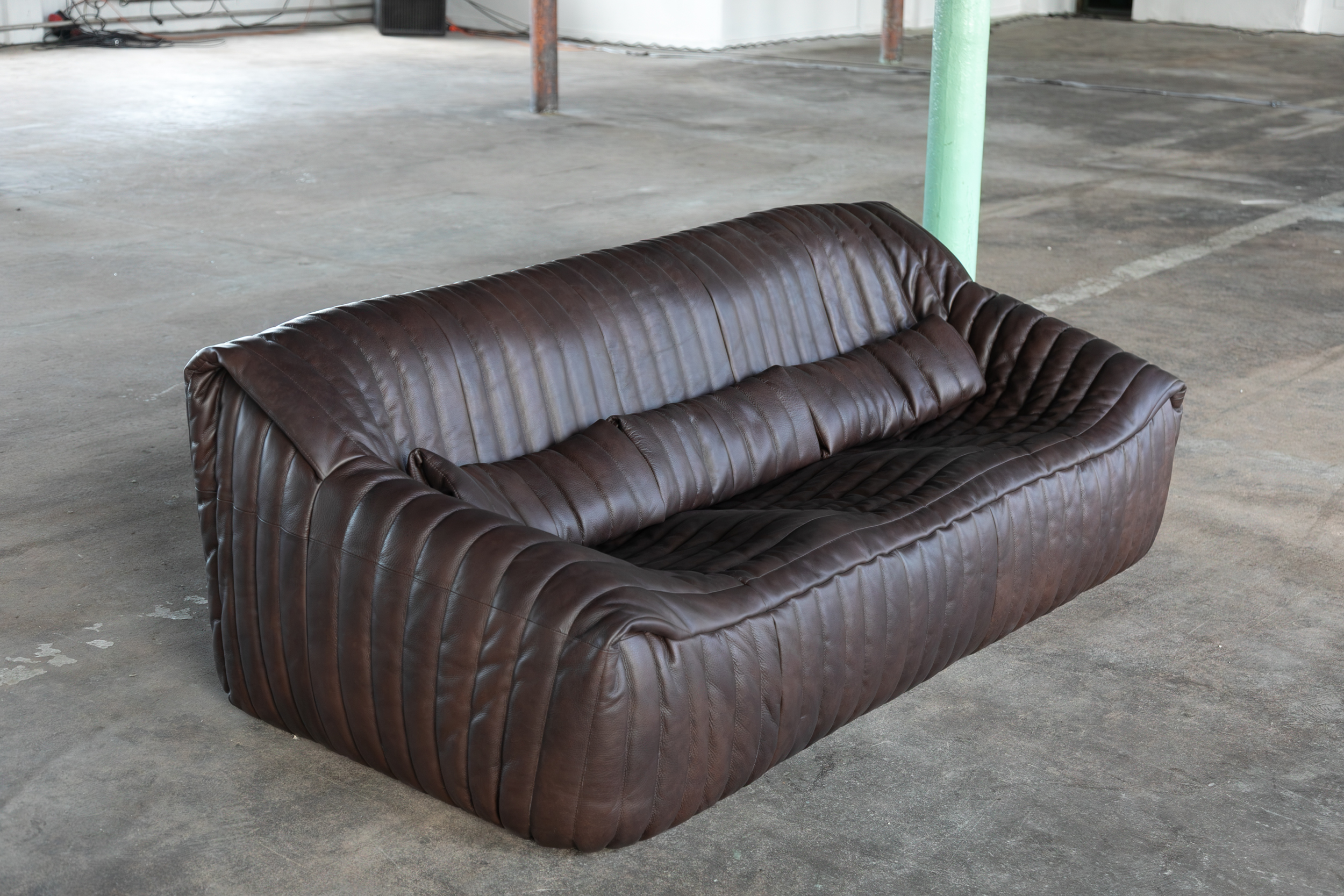 Sandra Sofa 3-Sitzer Glattleder Schokoladenbraun