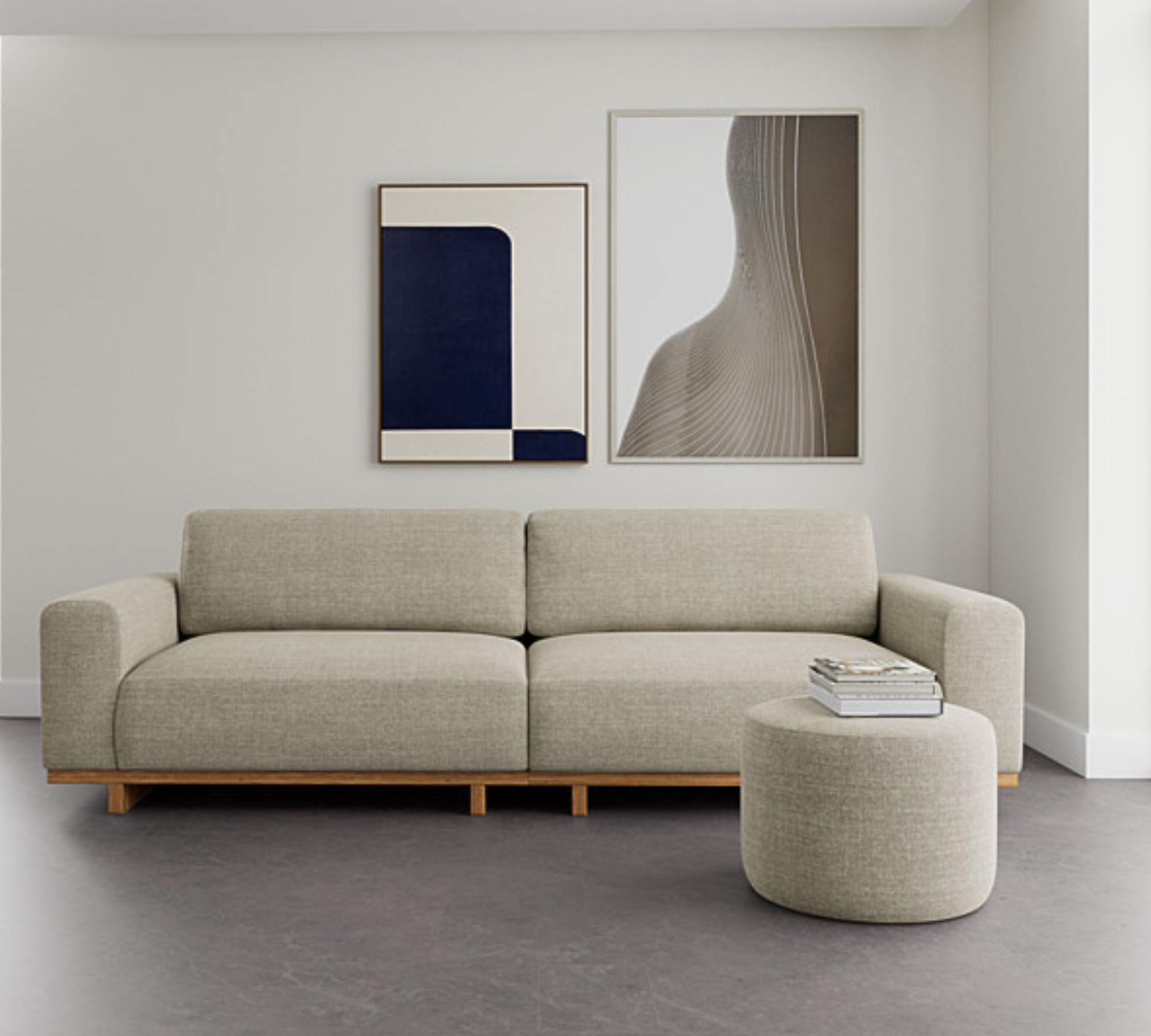 Aya Sofa 3,5-Sitzer Vega Sand Dune
