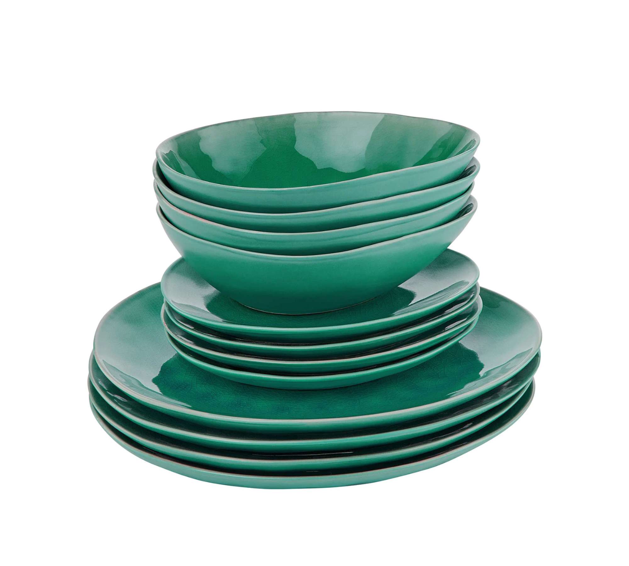Geschirr-Set (12-teilig) Stein Grün
