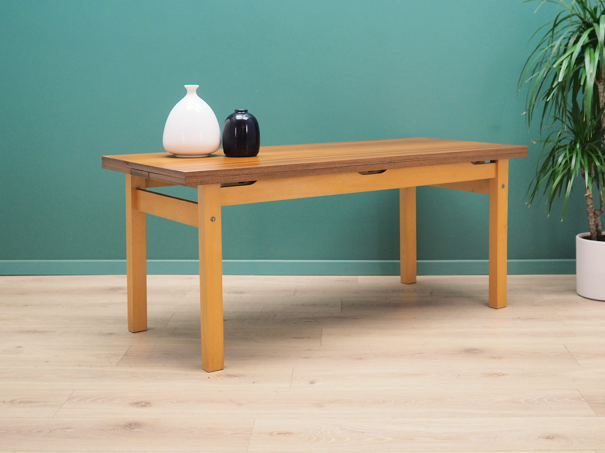 Vintage Table Wood Brown 1980s
