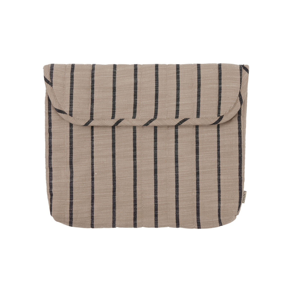 Laptoptasche Bio-Baumwolle Creme Gestreift