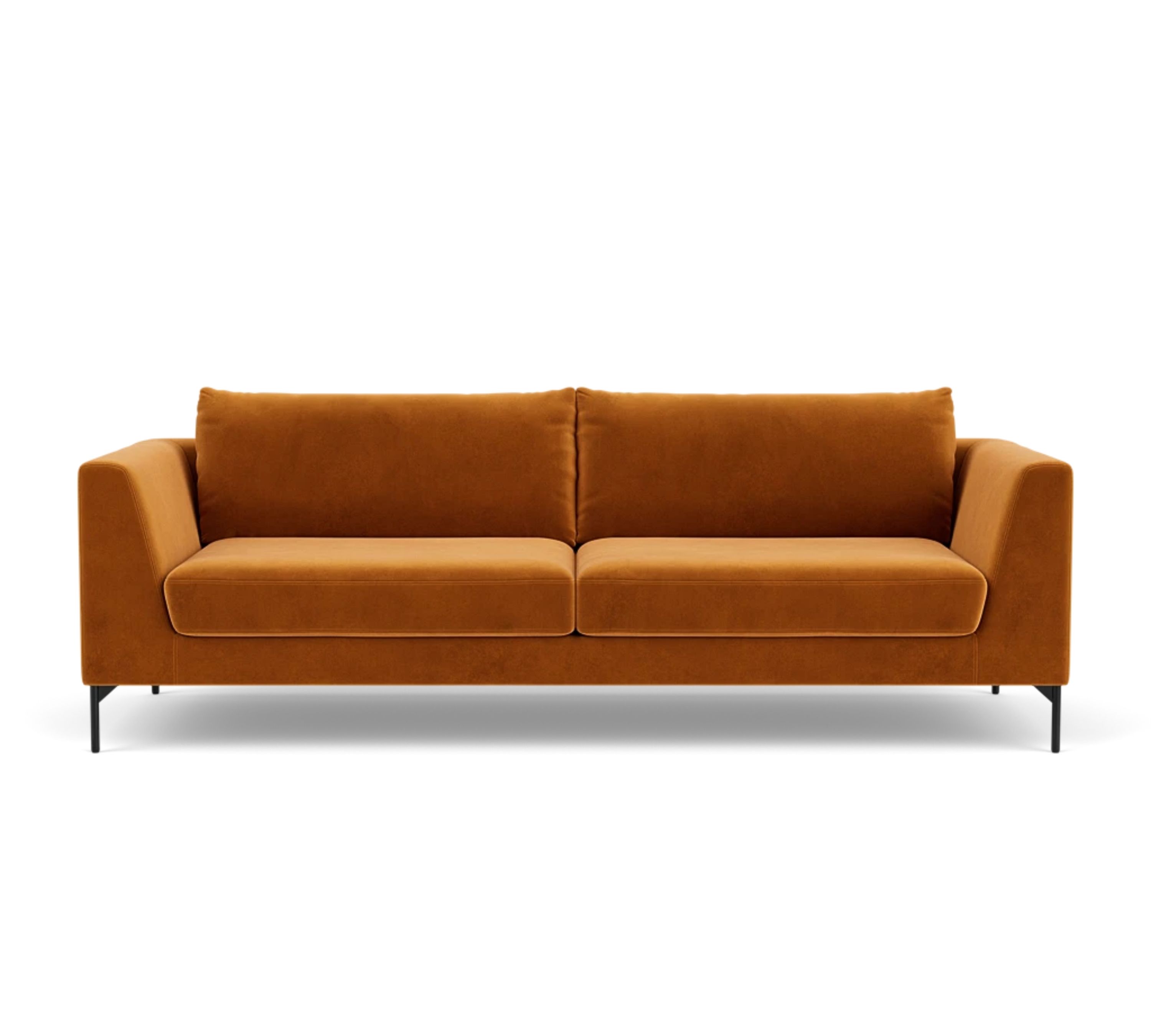 Noa Sofa 3-Sitzer Velour Matt Amber