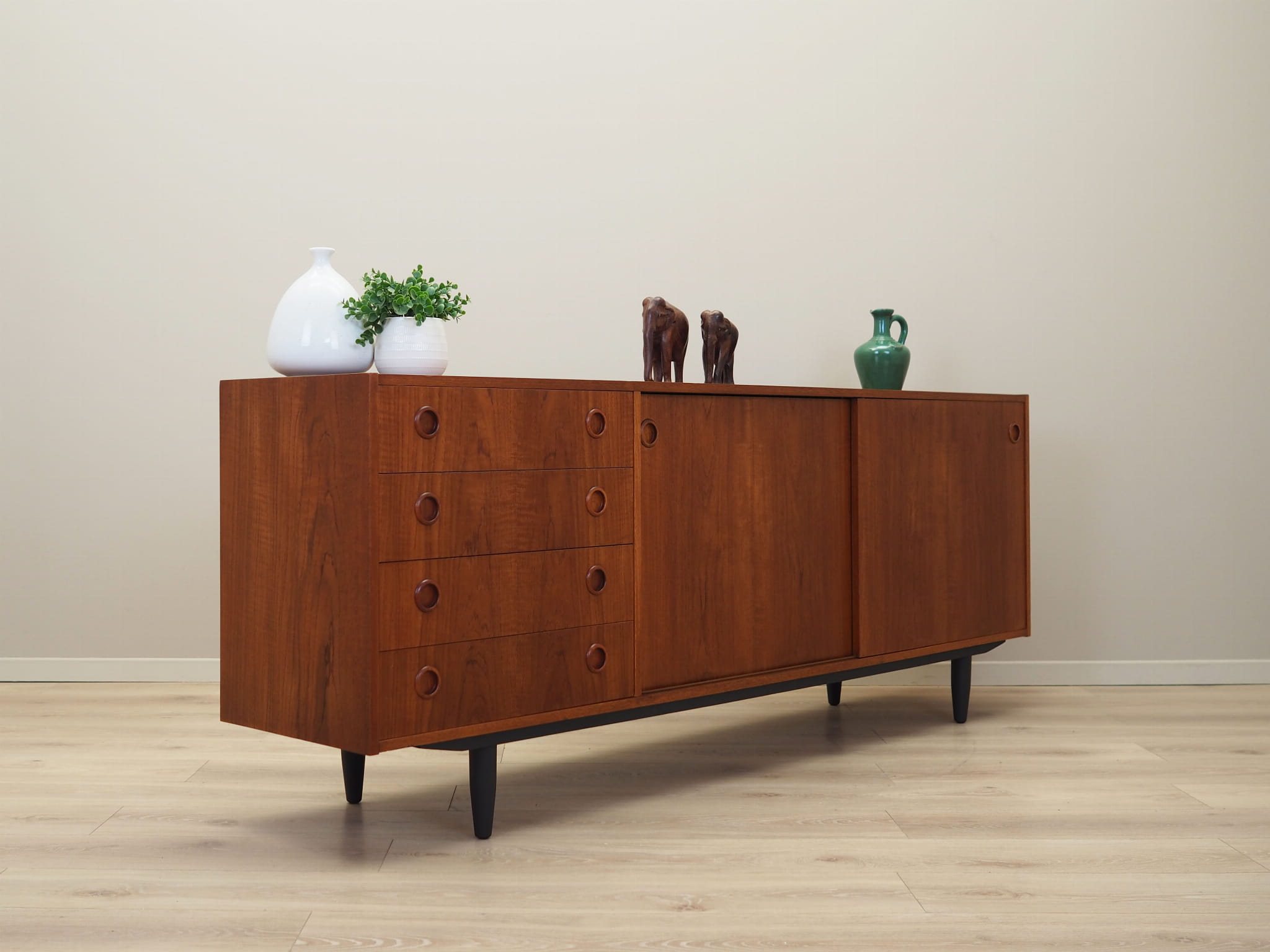 Vintage Sideboard Teak wood Brown 1970s