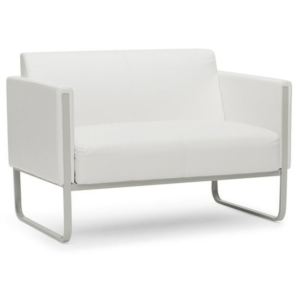 ARUBA 2-Sitzer Sofa Kunstleder Weiß