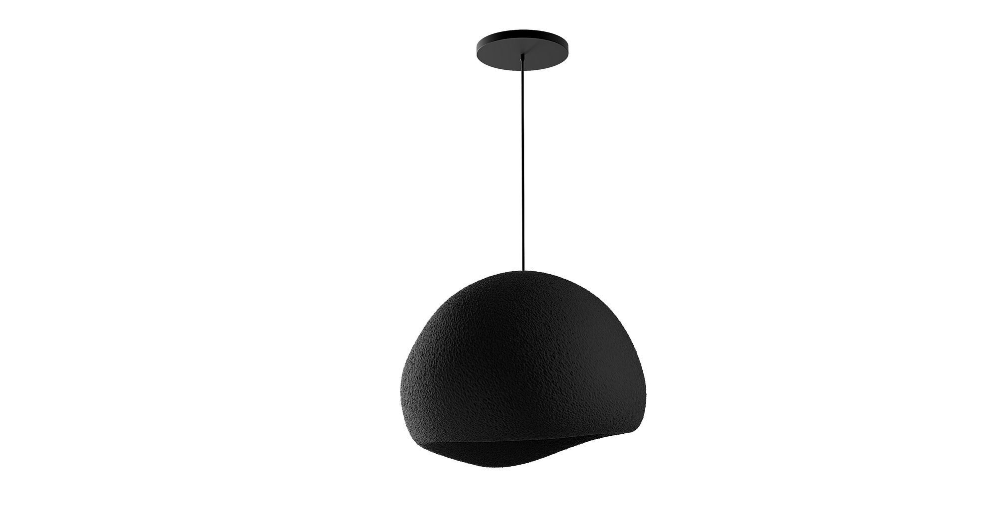 1-Flammig Wabi Sabi Kurai Pendelleuchte Schwarz