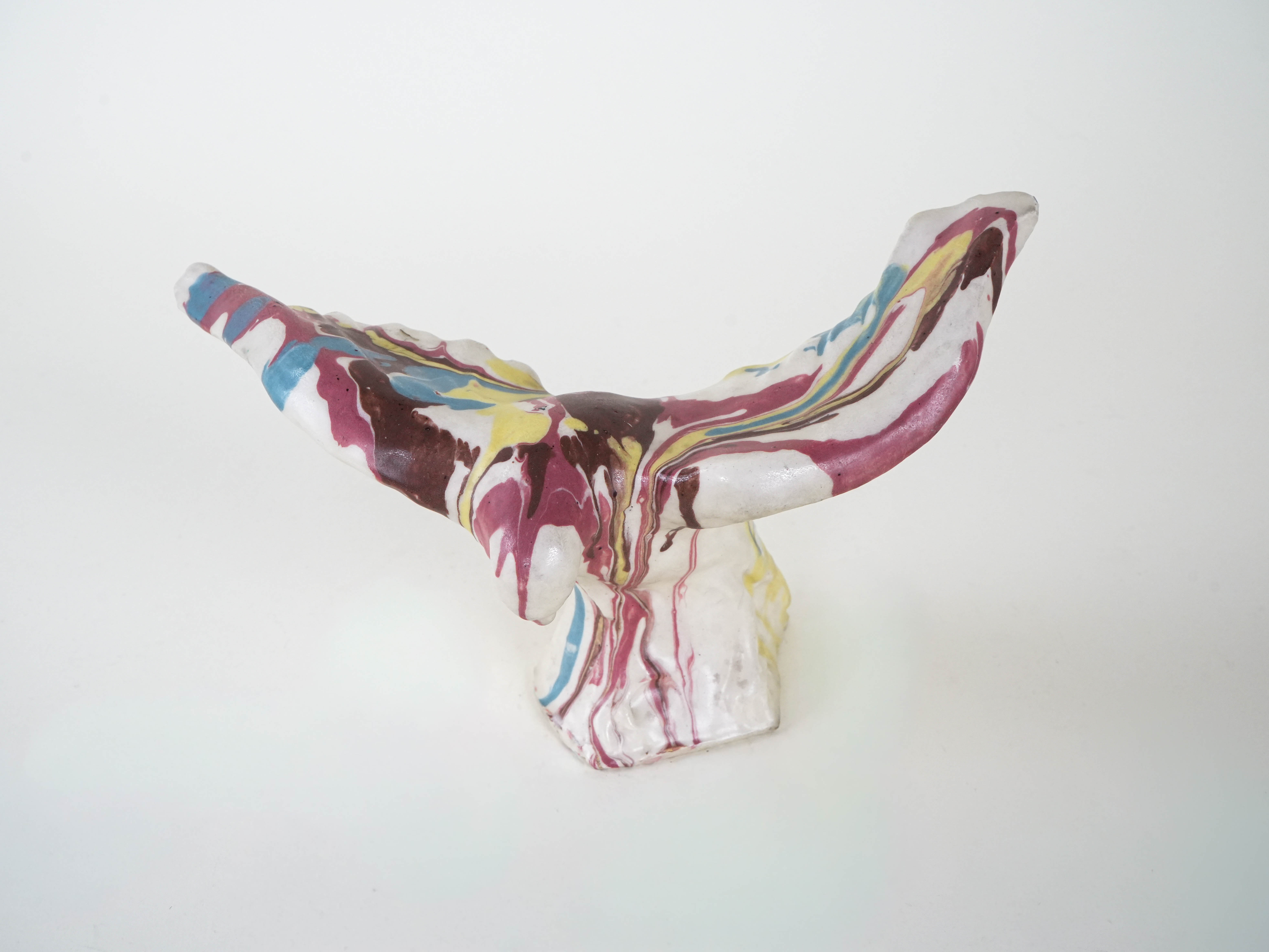 Ceramic bird sculpture Multicolored 1970s