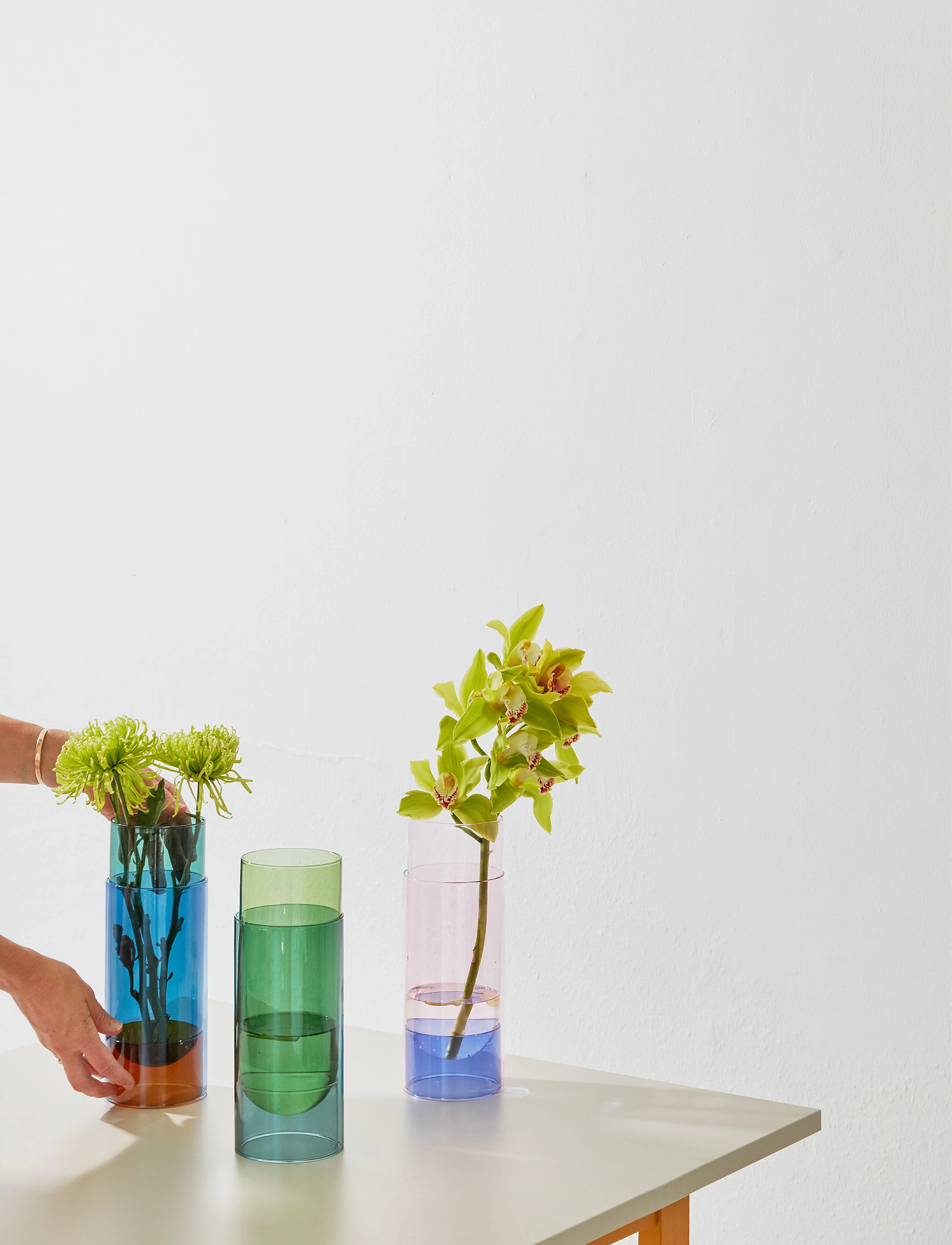 Bouquet Vase Glas Rosa