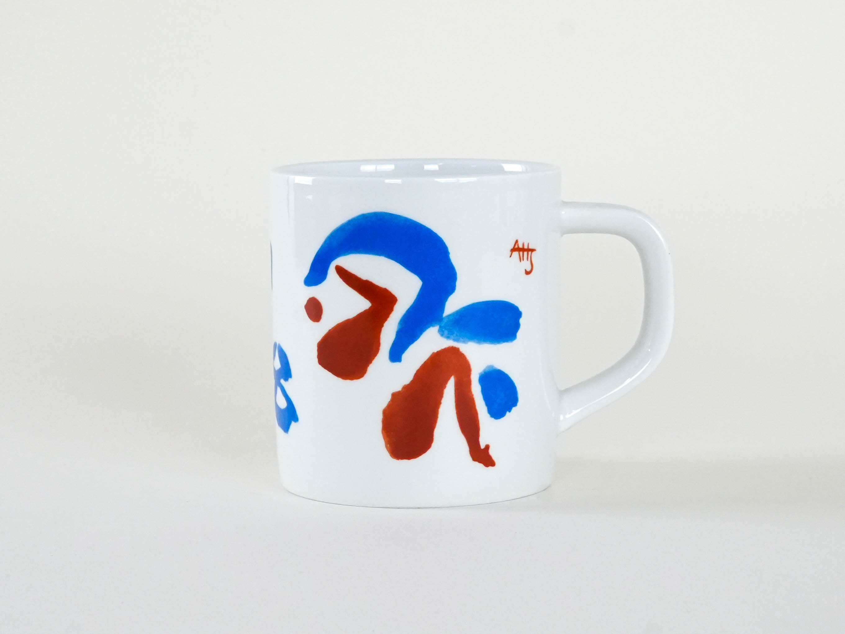 Collectible mug porcelain multicolored