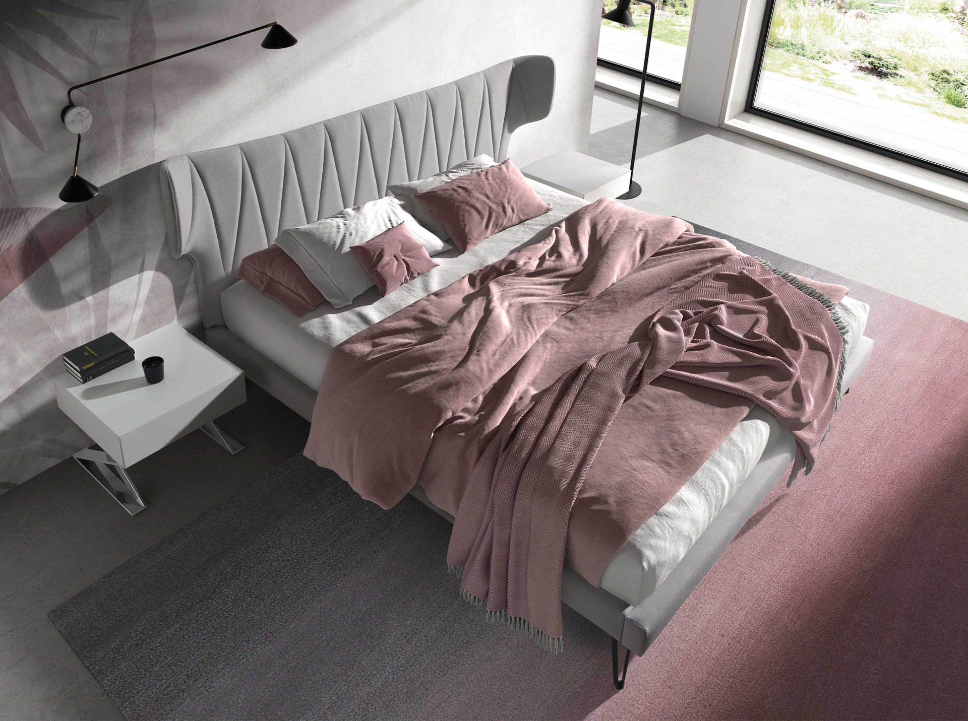 7007 Nightstand Chrome-plated steel White