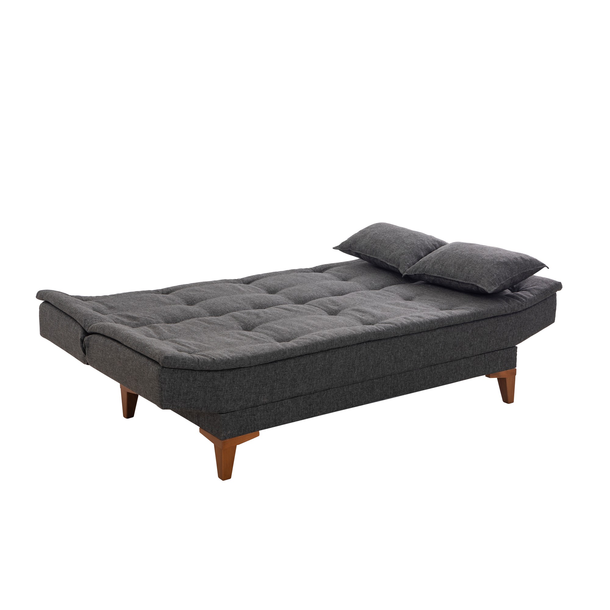 Santo Schlafsofa 3-Sitzer Holzfurnier Anthrazit