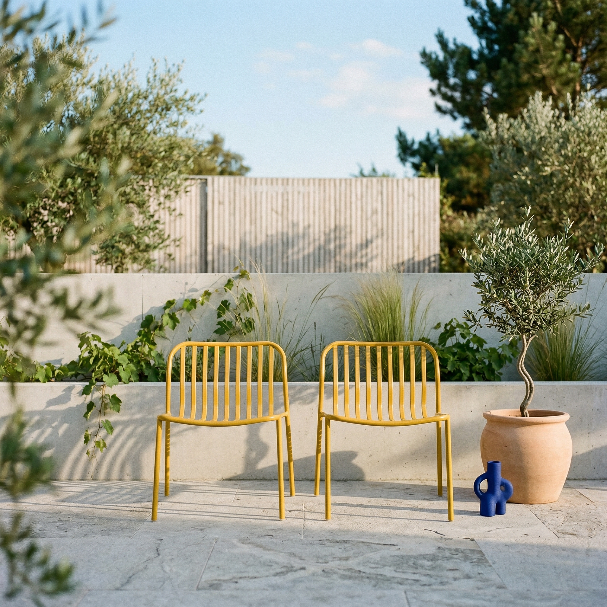 2x Metis Line Gartenstuhl Gelb