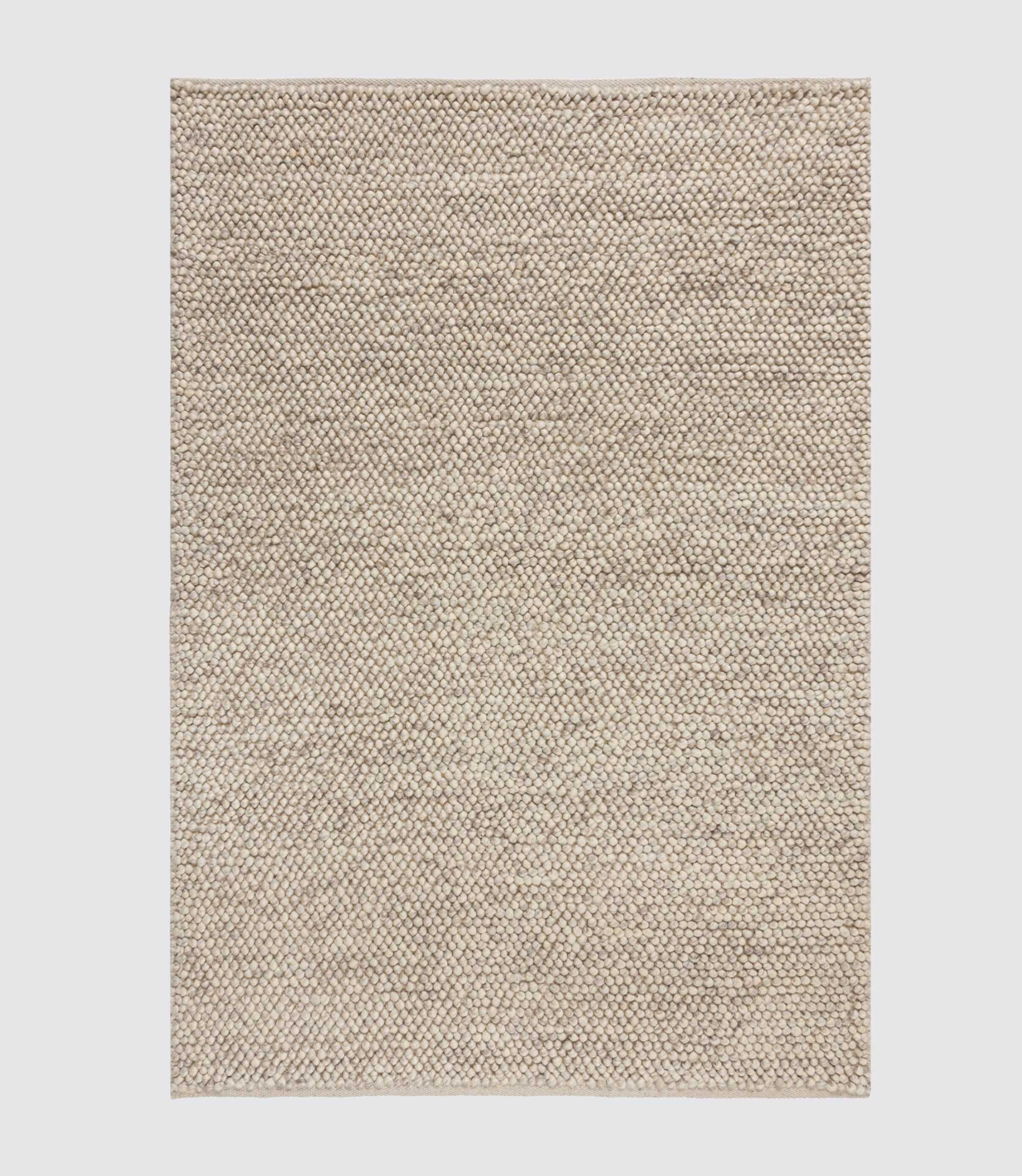Wool blend rug Minerals Light grey 80 x 150 cm