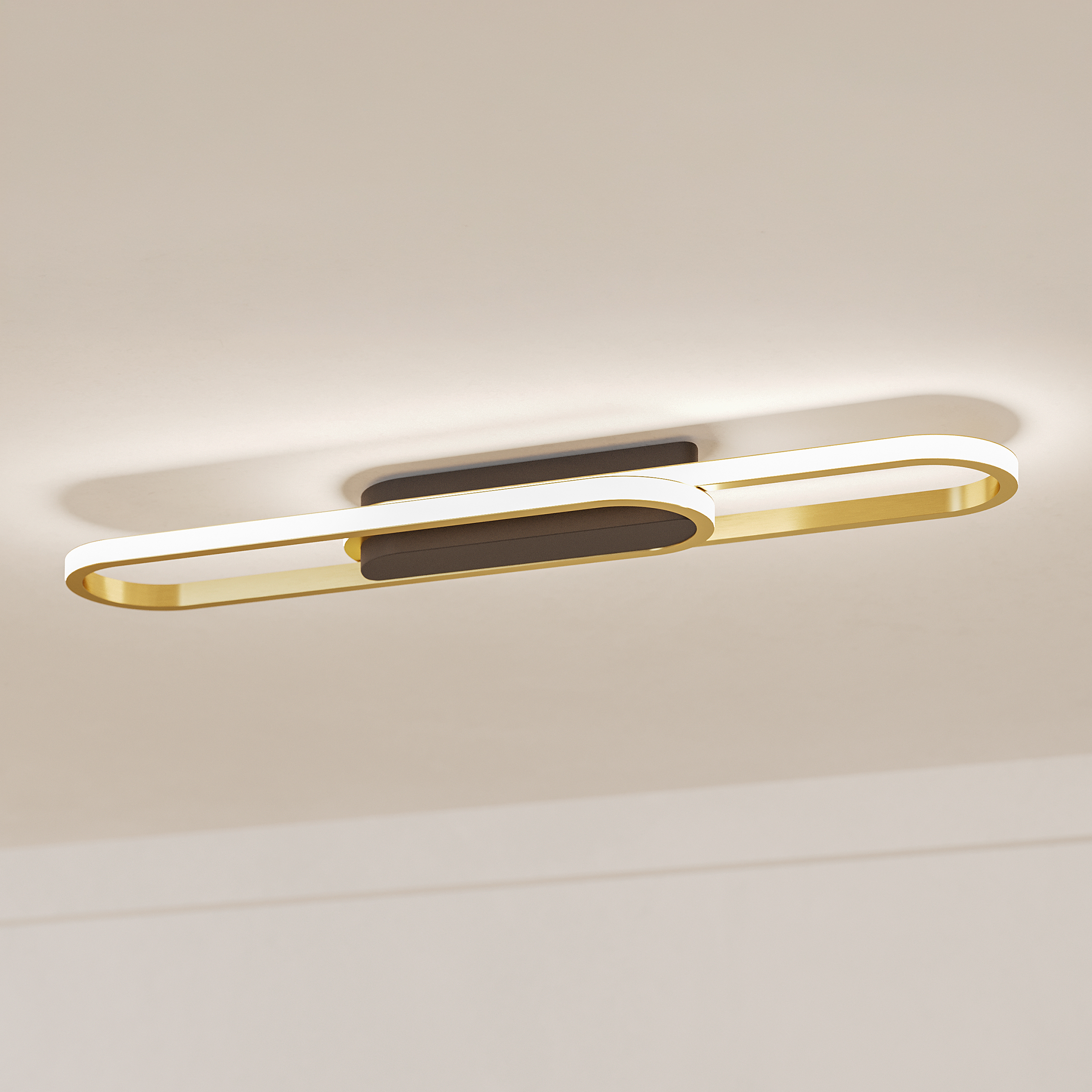 LED Ceiling Lamp Conivarena Aluminum Black