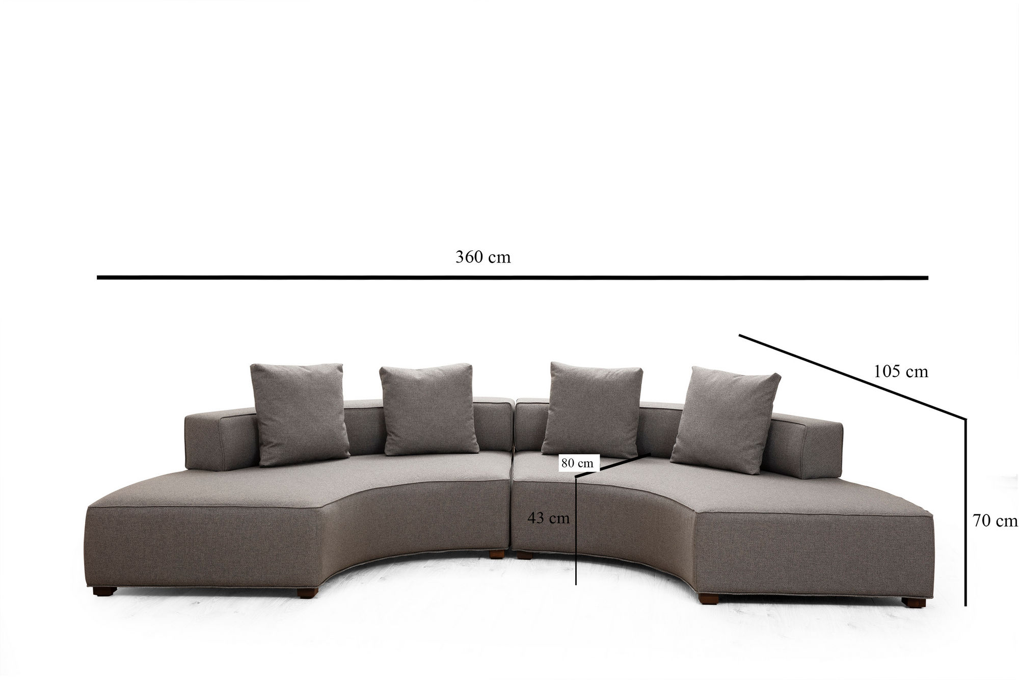 Gondol-2 Sofa Grau