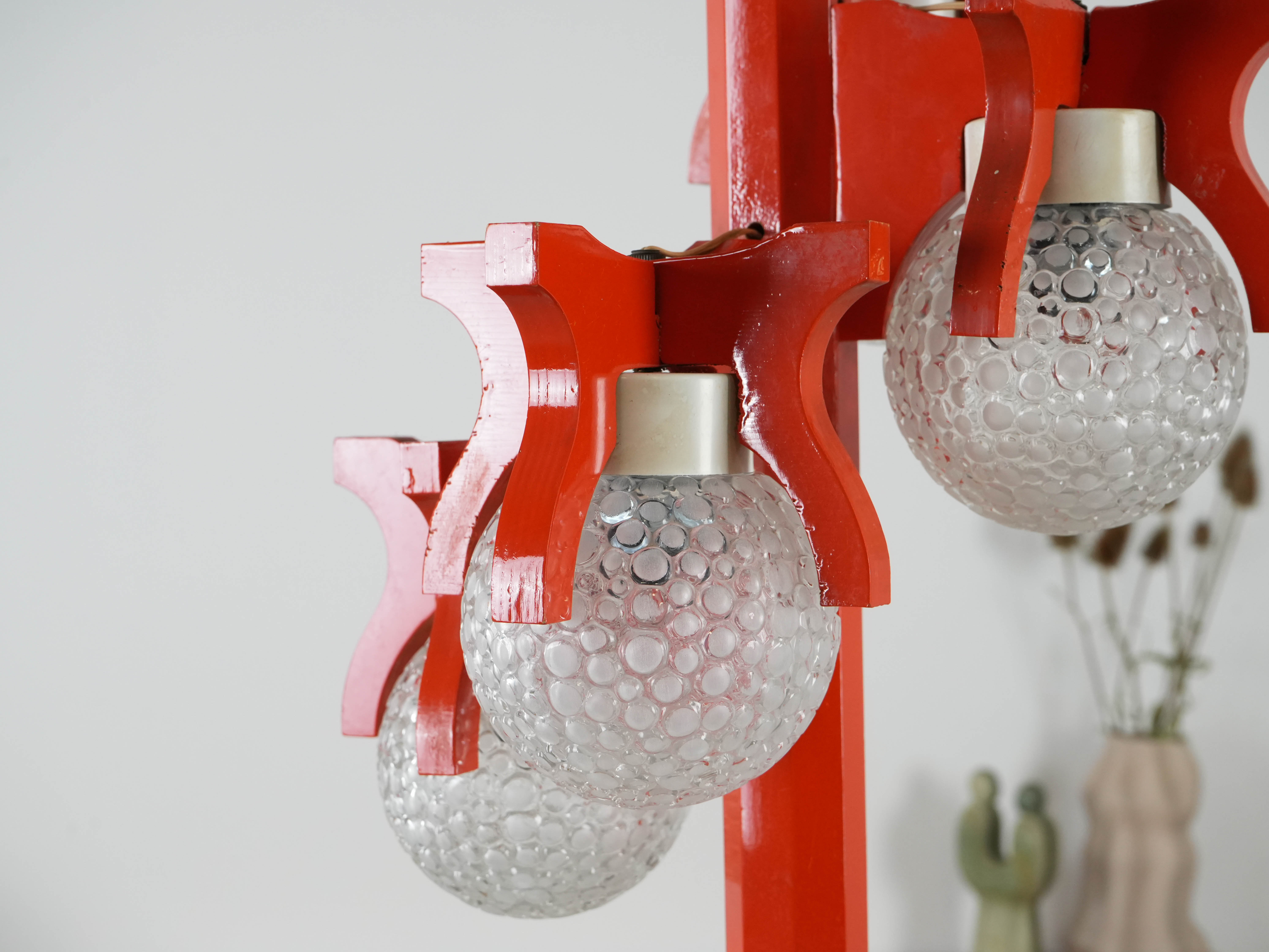 Space Age Pendant Lamp Orange 1970s