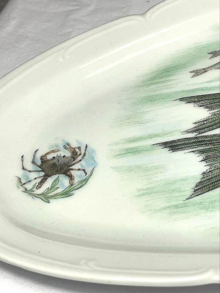 Fischplatte Porzellan Mehrfarbig