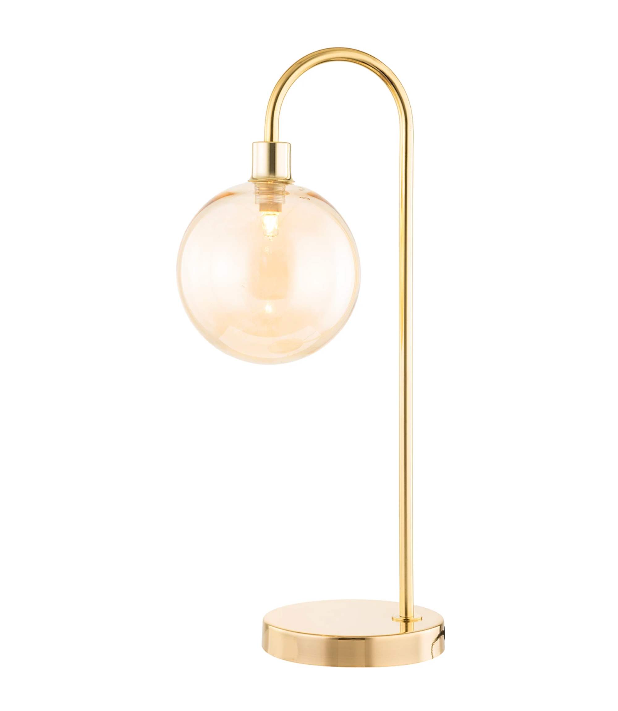 Tischlampe 1-flammig Glas Metall