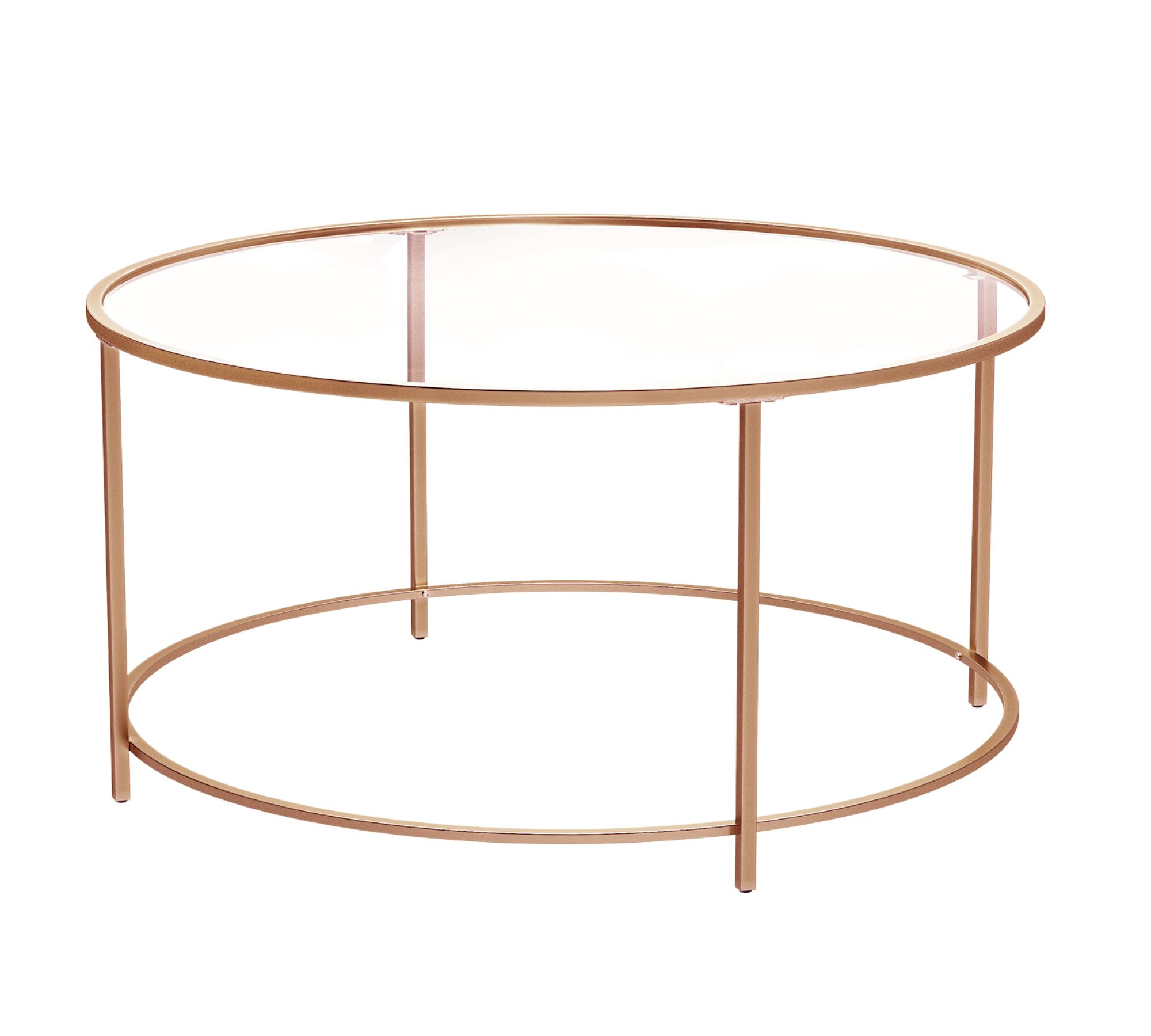 Couchtisch Glas Metall Rosegold