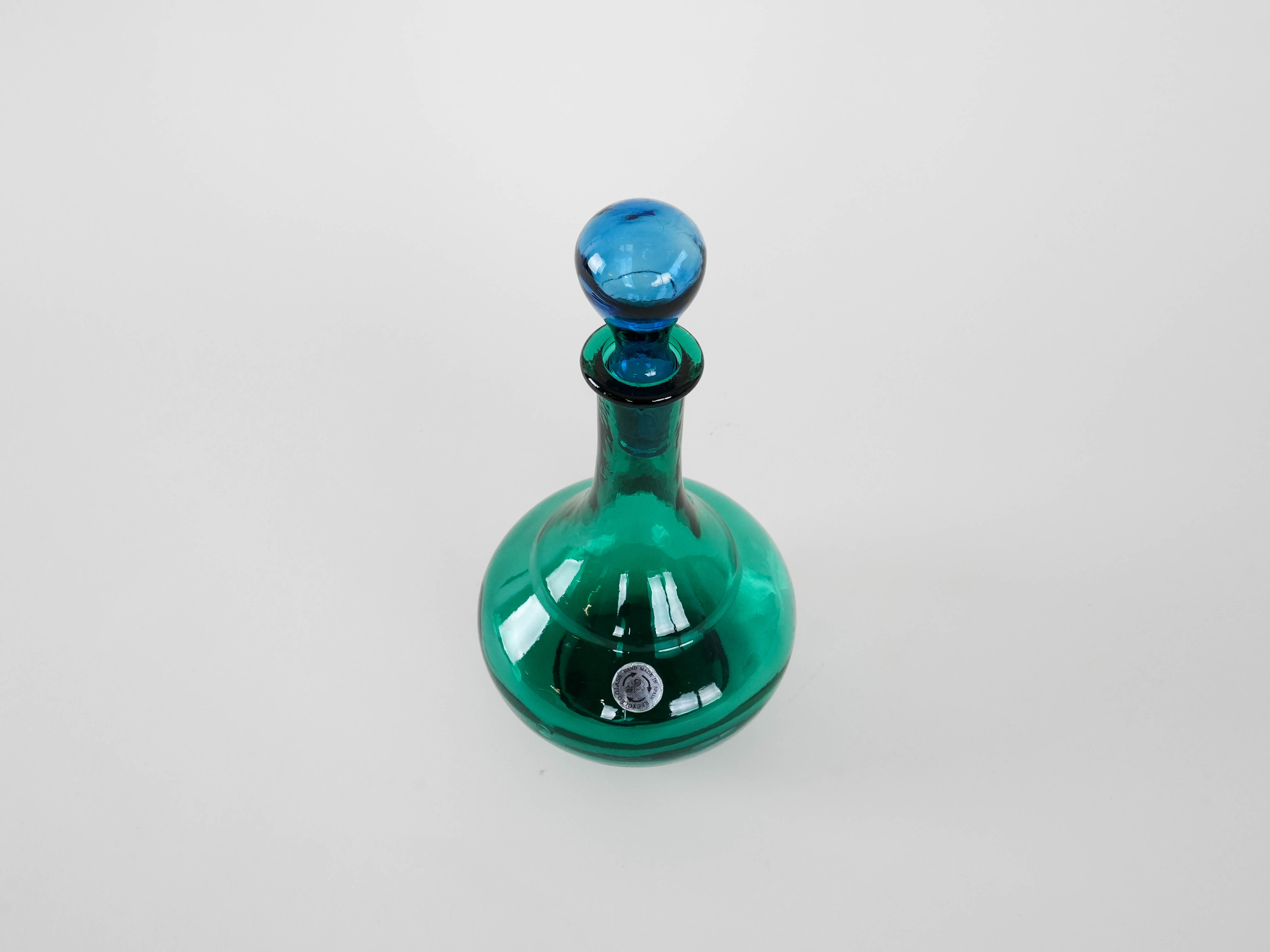 Glass carafe Green 1990s