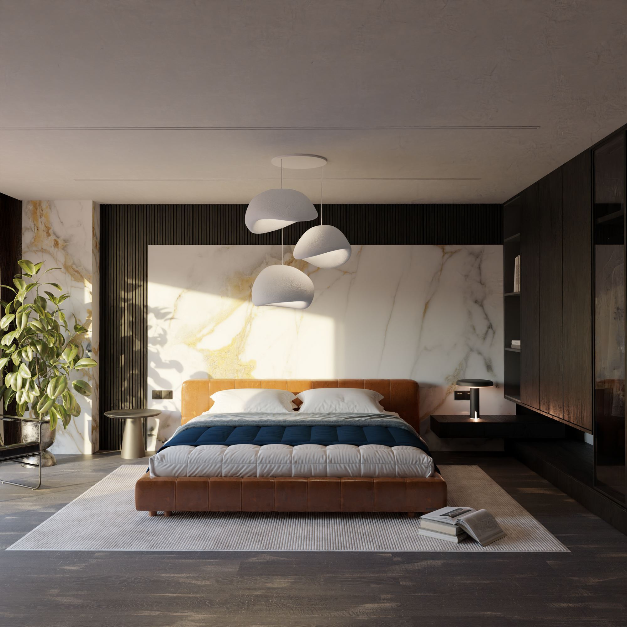 3-Flammig Wabi Sabi Sandhollows Pendelleuchte Weiß