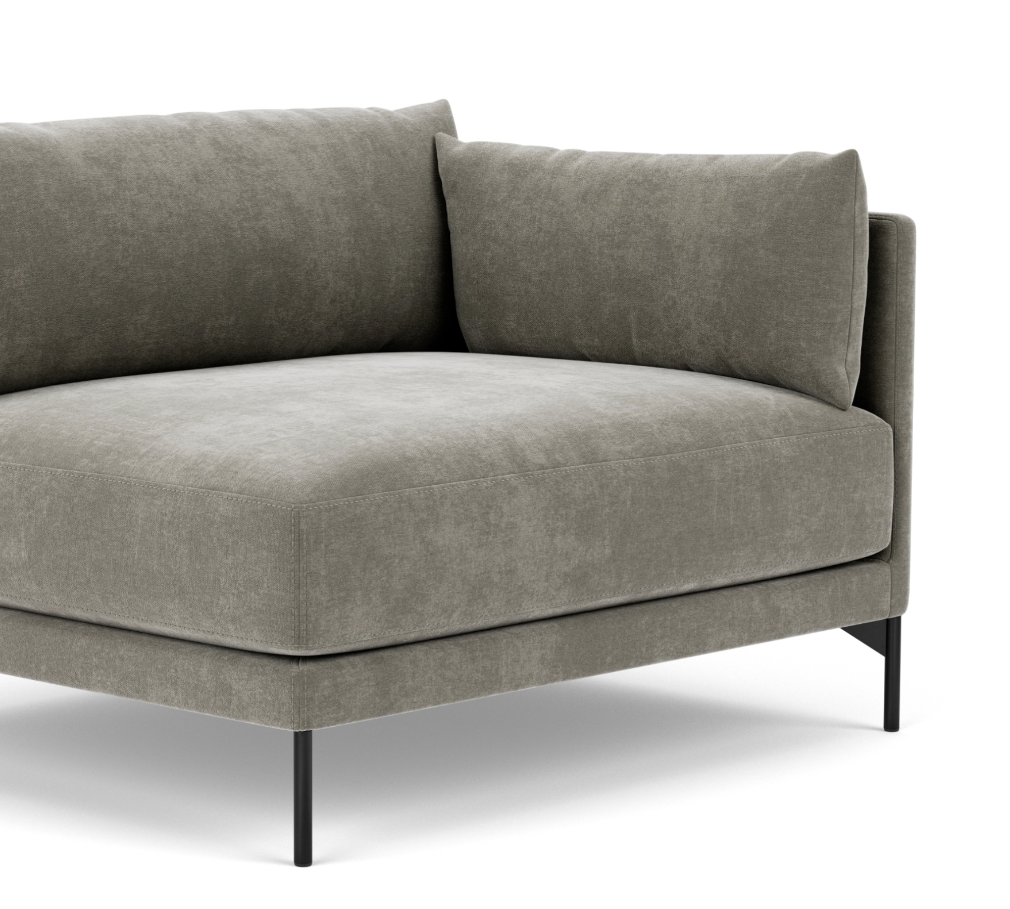 Vincent 1-Sitzer Modul Rechts Planet Grey Green